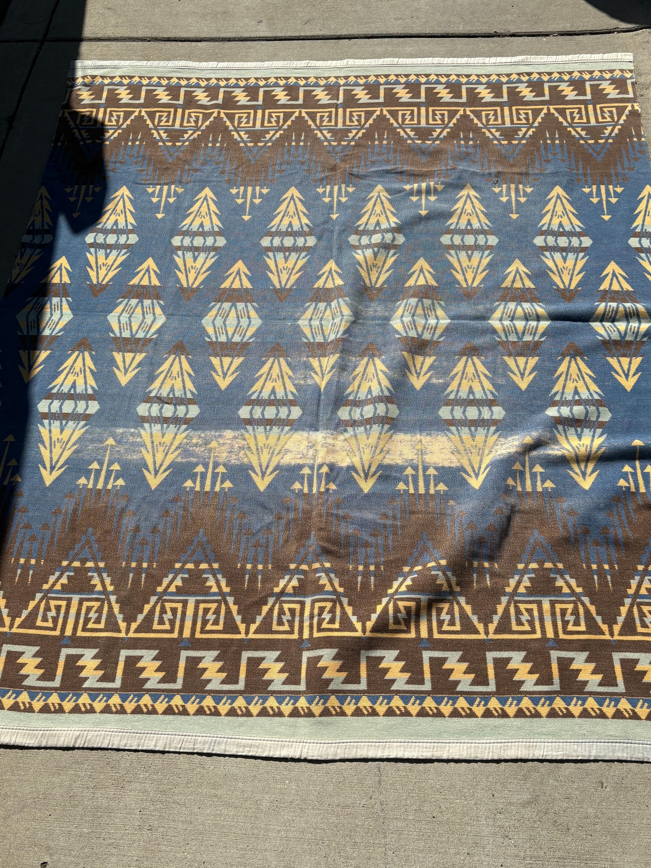 Manta de algodón con diseño indio Beacon de 1930 Estadounidense en venta