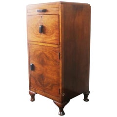 1930s Bedside Cabinet with Walnut Veneer