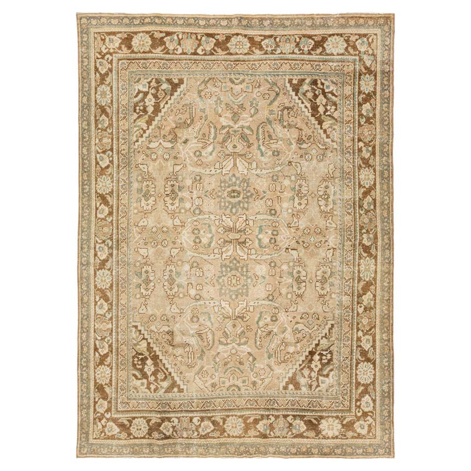 Blue 1930s Persian Mahal Gallery Wool Rug with Allover Pattern For Sale ...