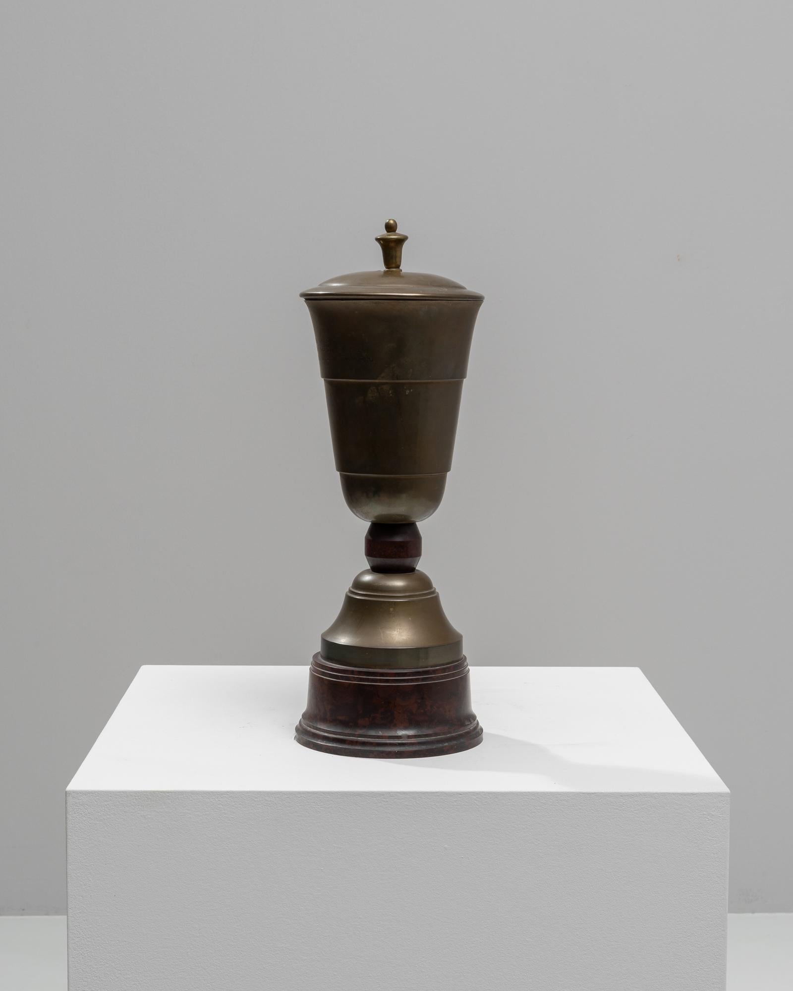1930s Belgian Brass Goblet With Lid 6