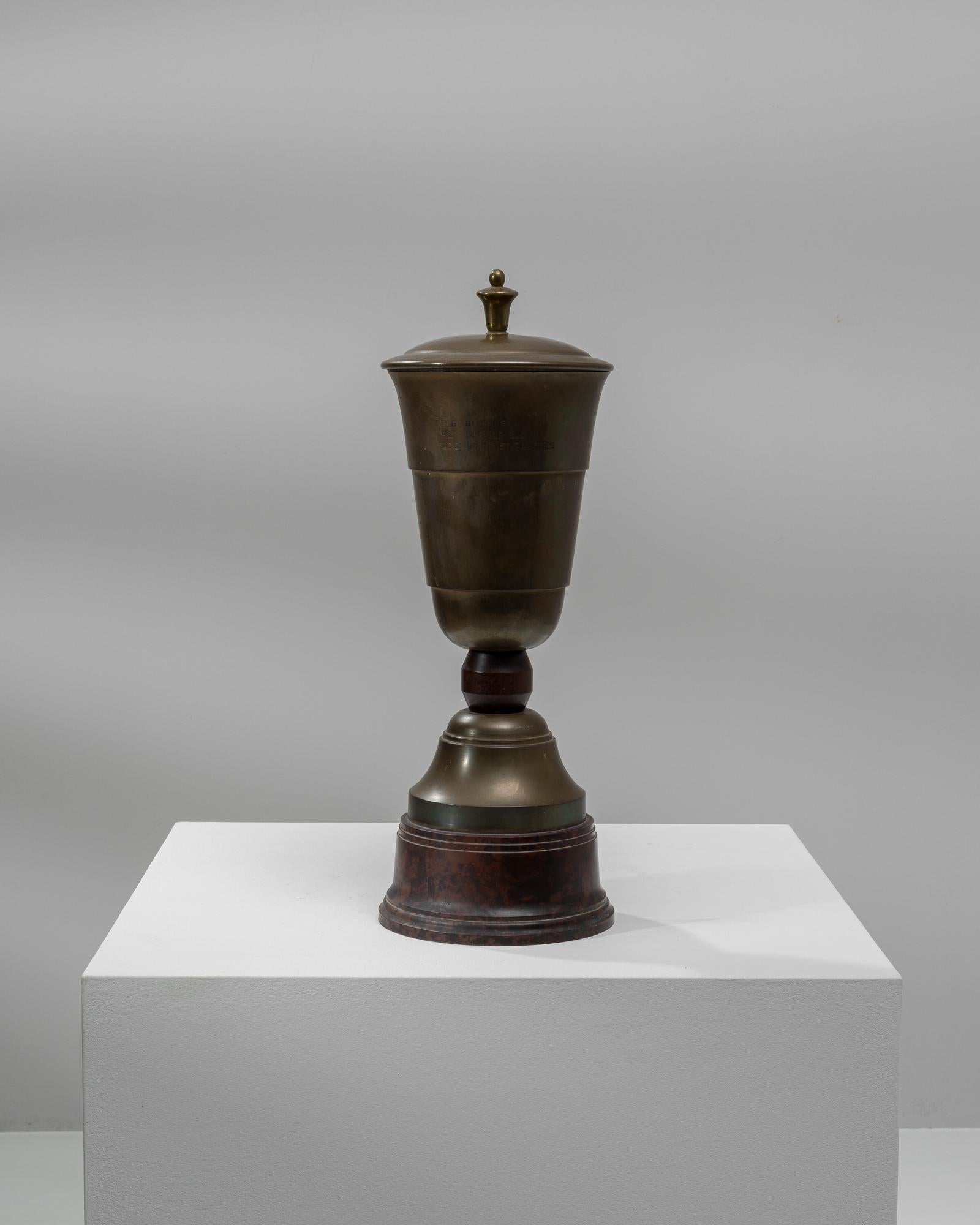 1930s Belgian Brass Goblet With Lid 4