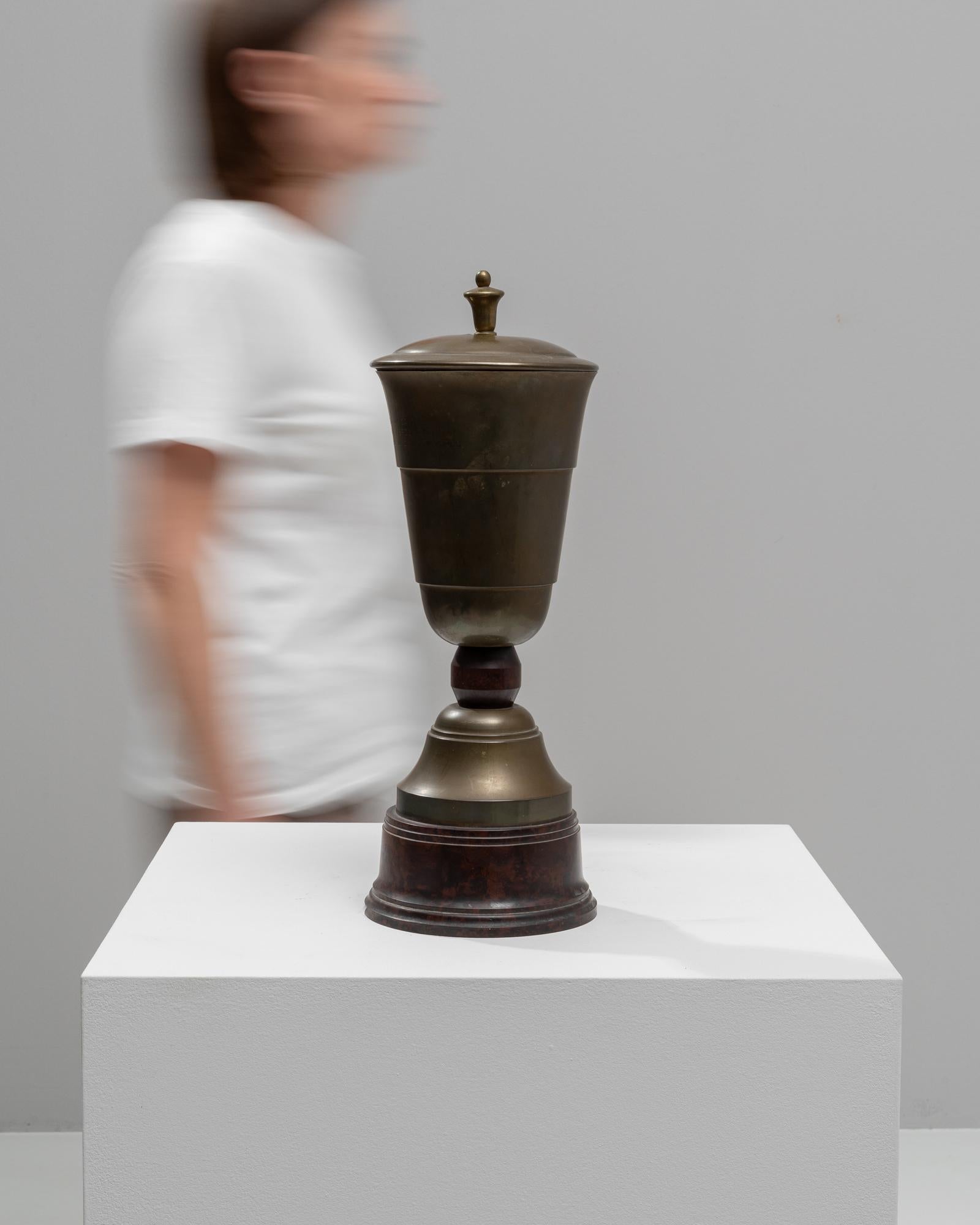 1930s Belgian Brass Goblet With Lid 5