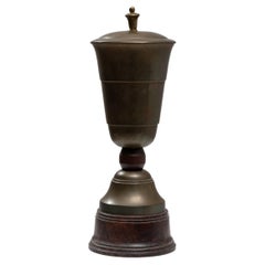 1930s Belgian Brass Goblet With Lid