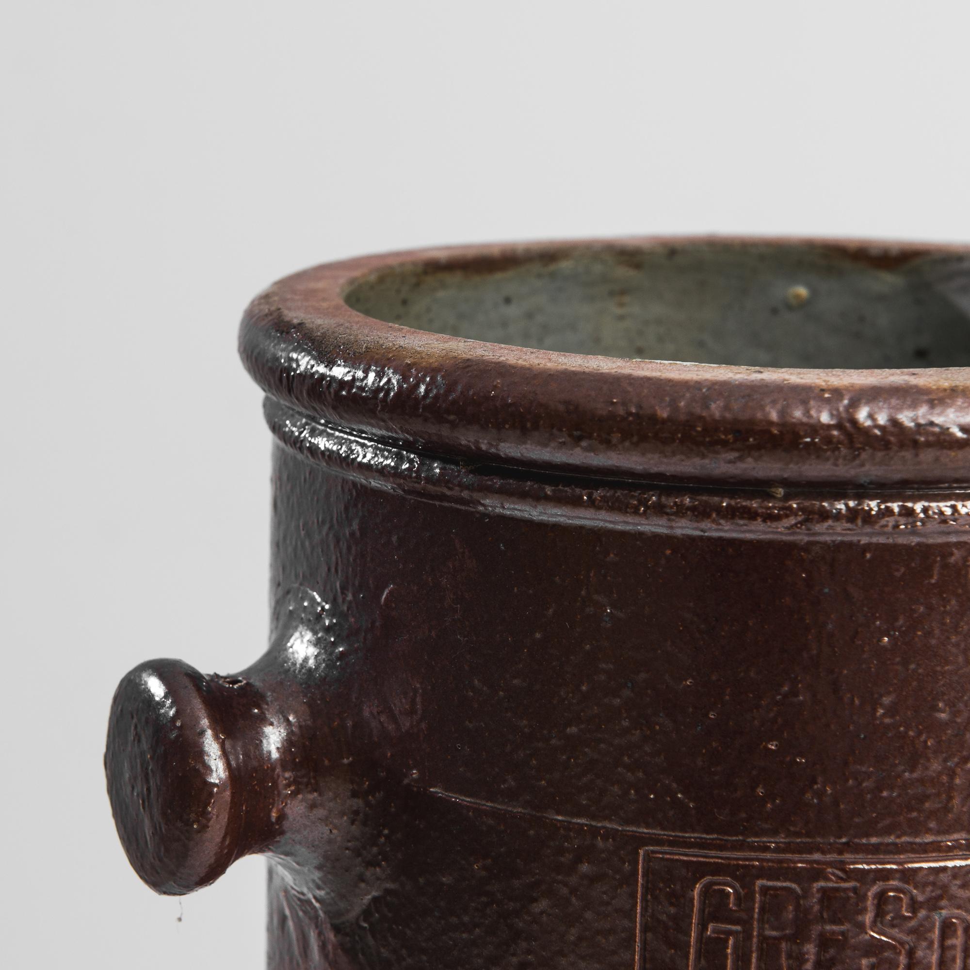 Belgischer Keramiktopf aus den 1930er Jahren im Zustand „Gut“ im Angebot in High Point, NC