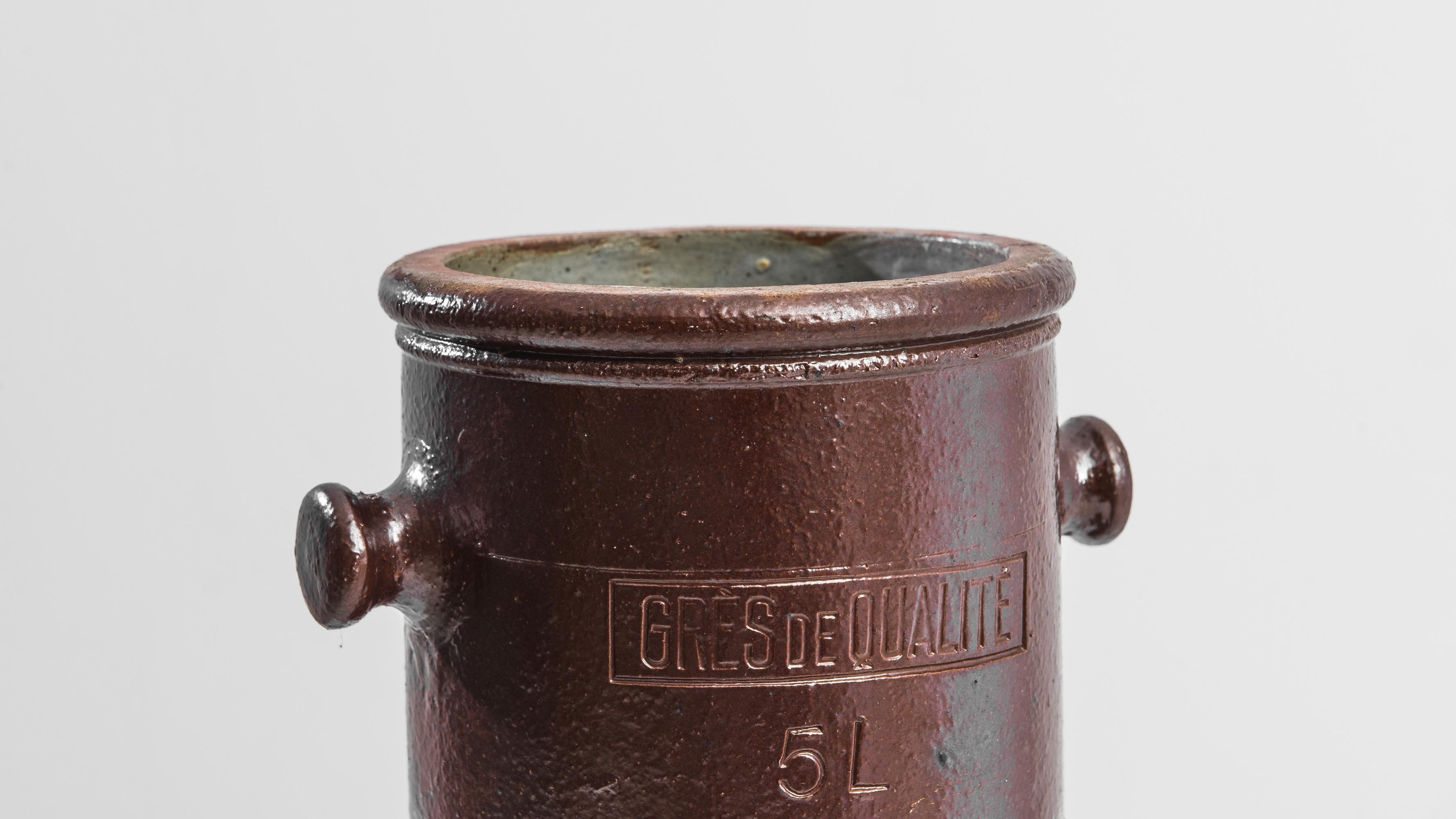 1930s Belgian Ceramic Pot For Sale 3