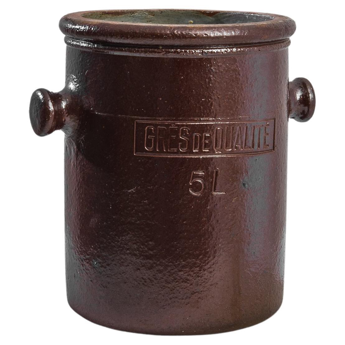 1930s Belgian Ceramic Pot For Sale