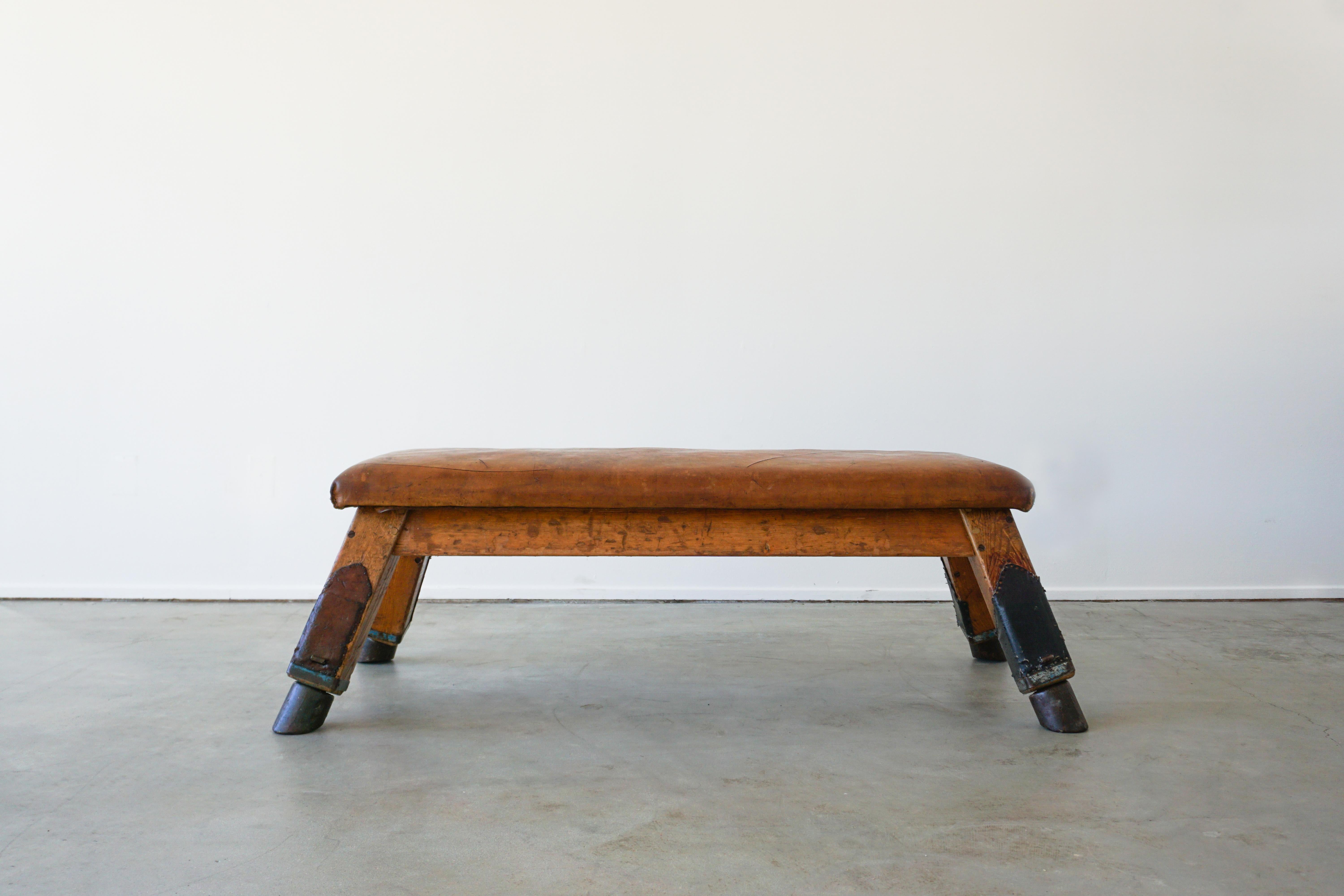 1930s Belgian Gym Bench In Fair Condition In Beverly Hills, CA