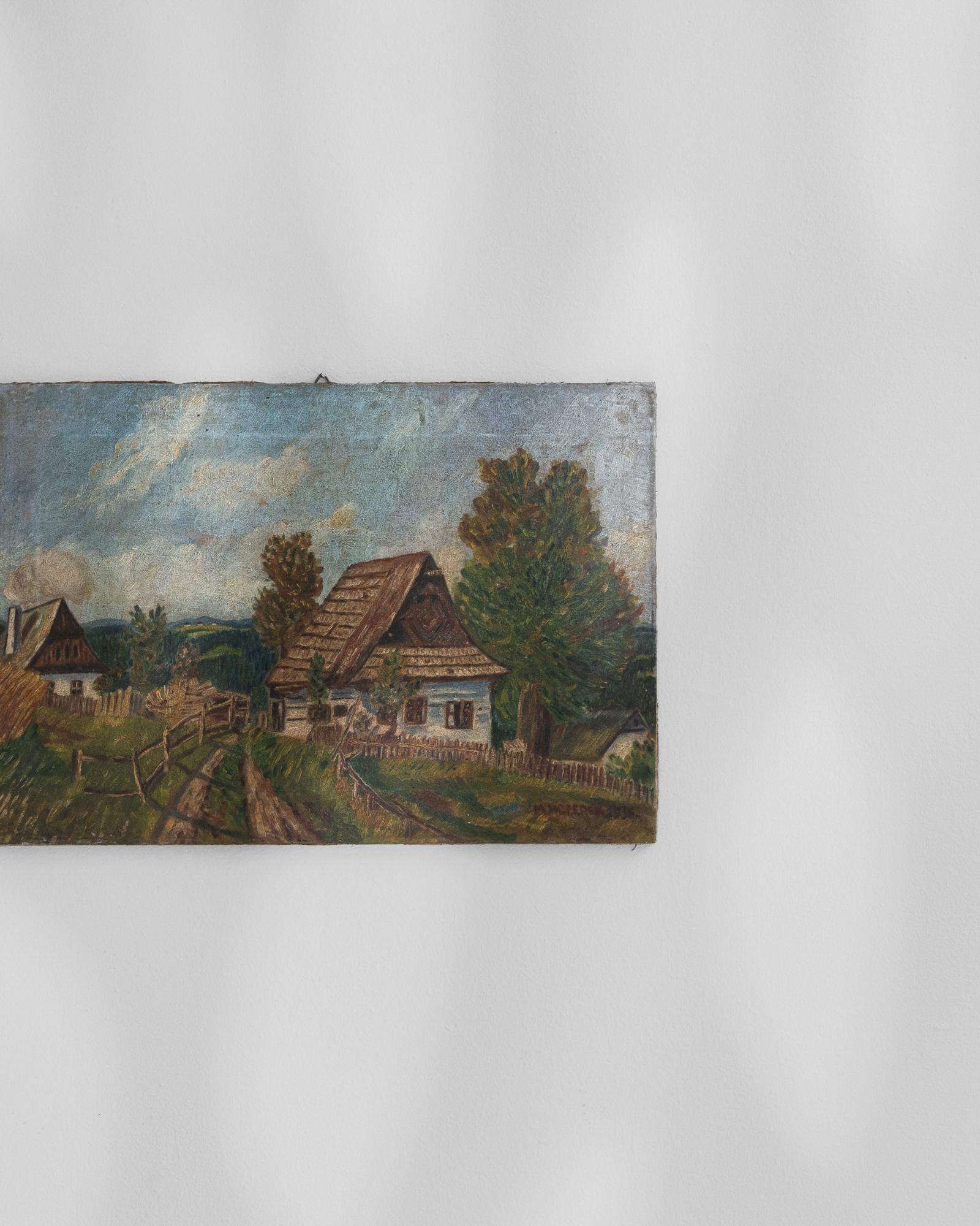 1930s Belgian Painting In Good Condition In High Point, NC