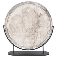 1930s Belgian Plaster Relief on Stand
