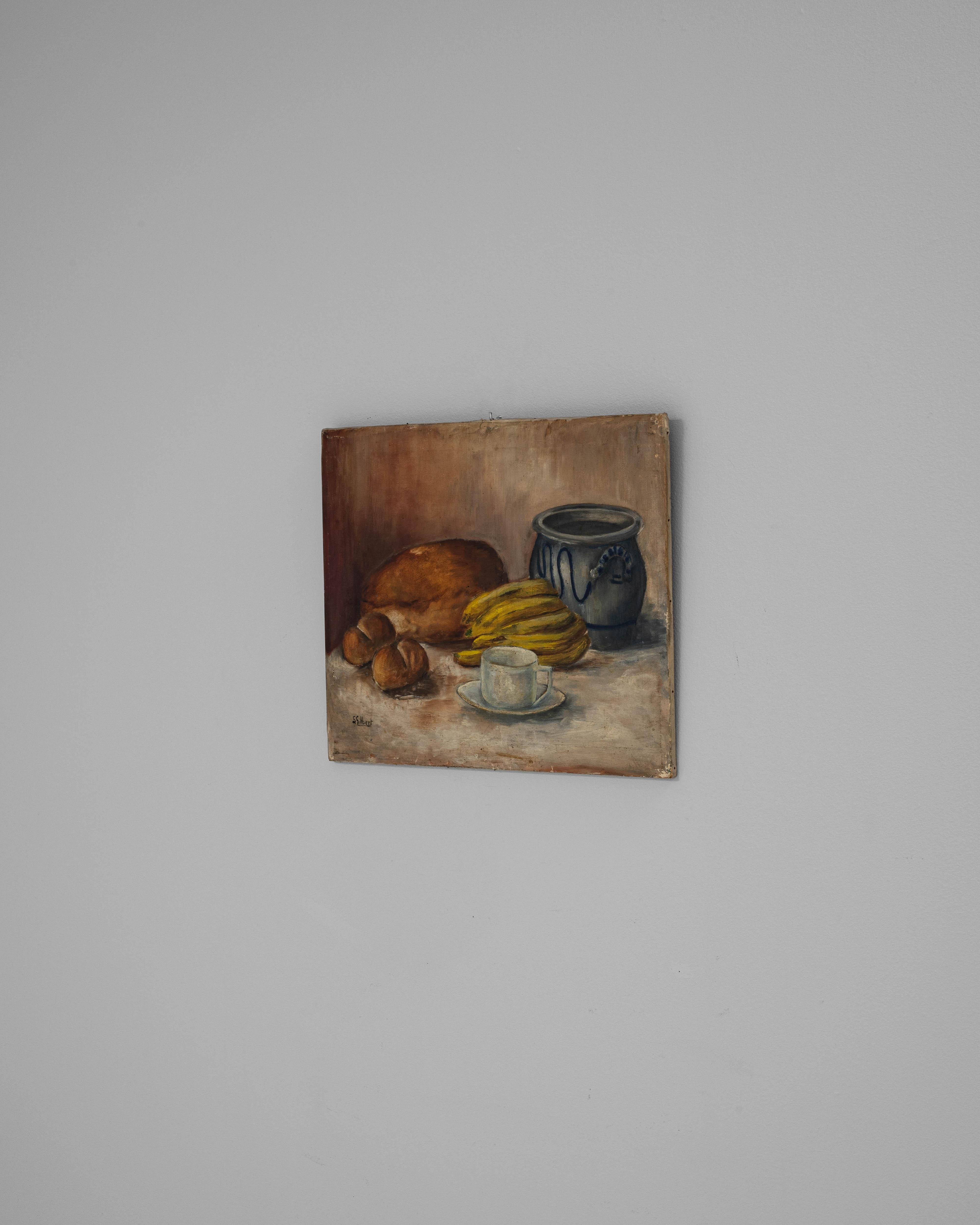 20th Century 1930s Belgian Still Life Composition Painting By S. Gilbert For Sale