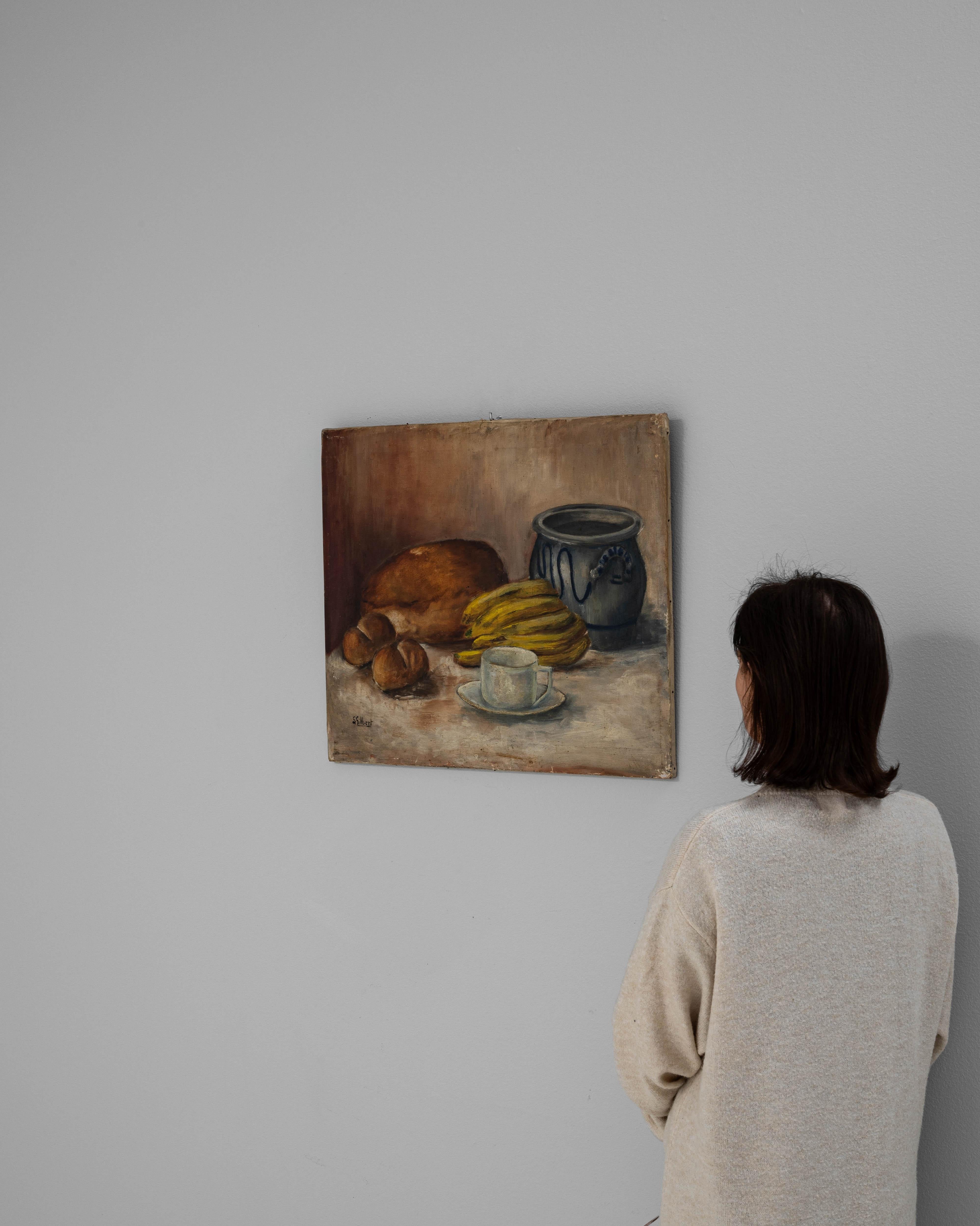 1930s Belgian Still Life Composition Painting By S. Gilbert For Sale 1