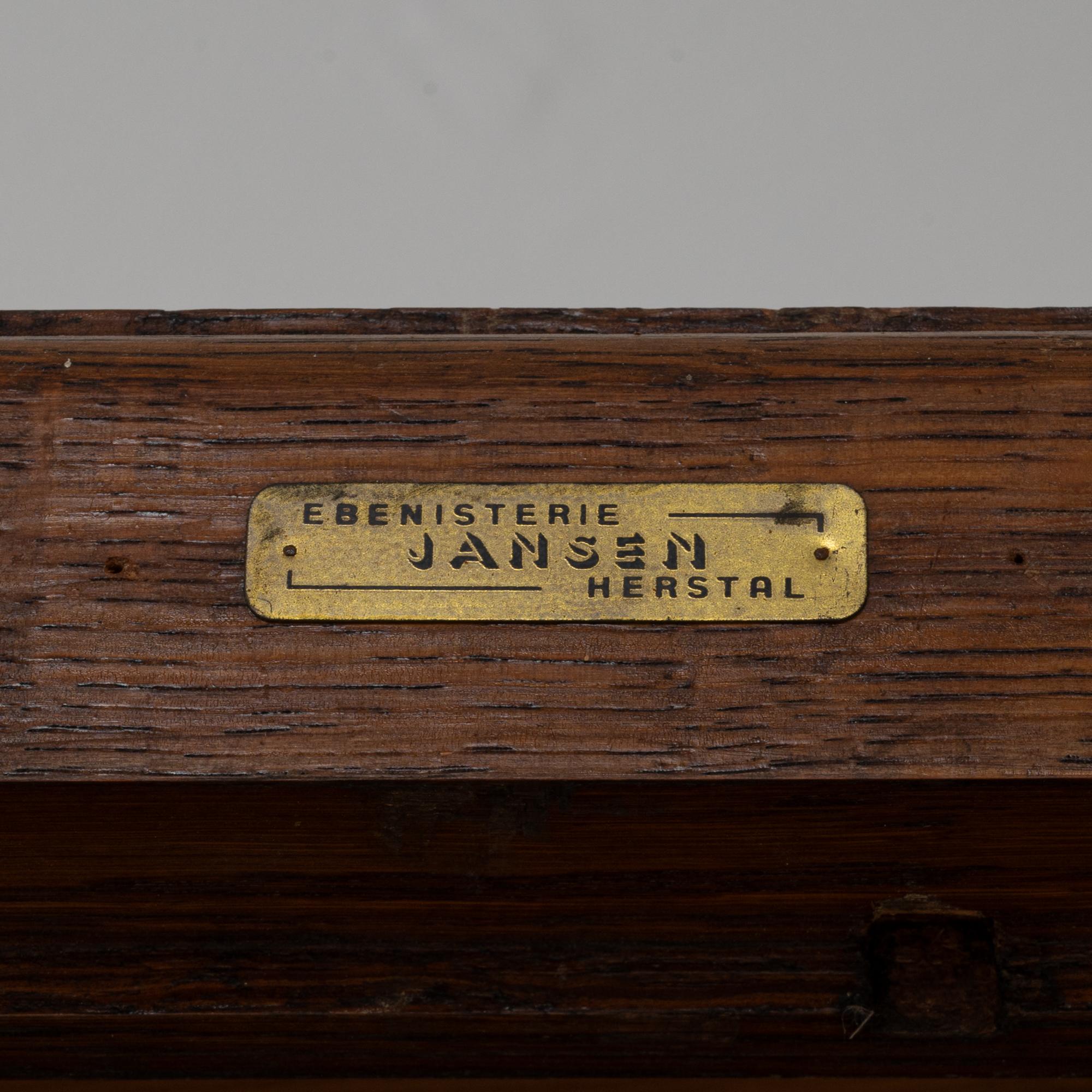1930s Belgian Wooden Eight-Door Library Display Case For Sale 11