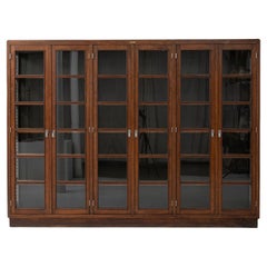 1930s Belgian Wooden Eight-Door Library Display Case