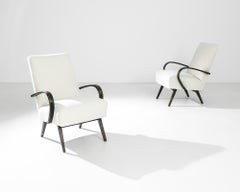 Poltrone in bengala degli anni '30 di Jindrich Halabala, una coppia