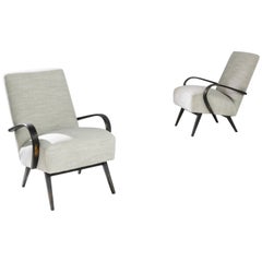 1930s Bentwood Armchairs by Jindrich Halabala, a Pair 1930s Bentwood Armchairs by Jindrich Halabala, a Pair