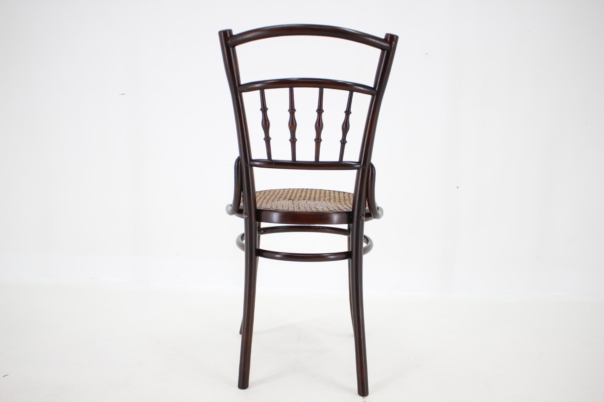 Austrian 1930s Bentwood beech Chair with Pedig Seat, Austria For Sale