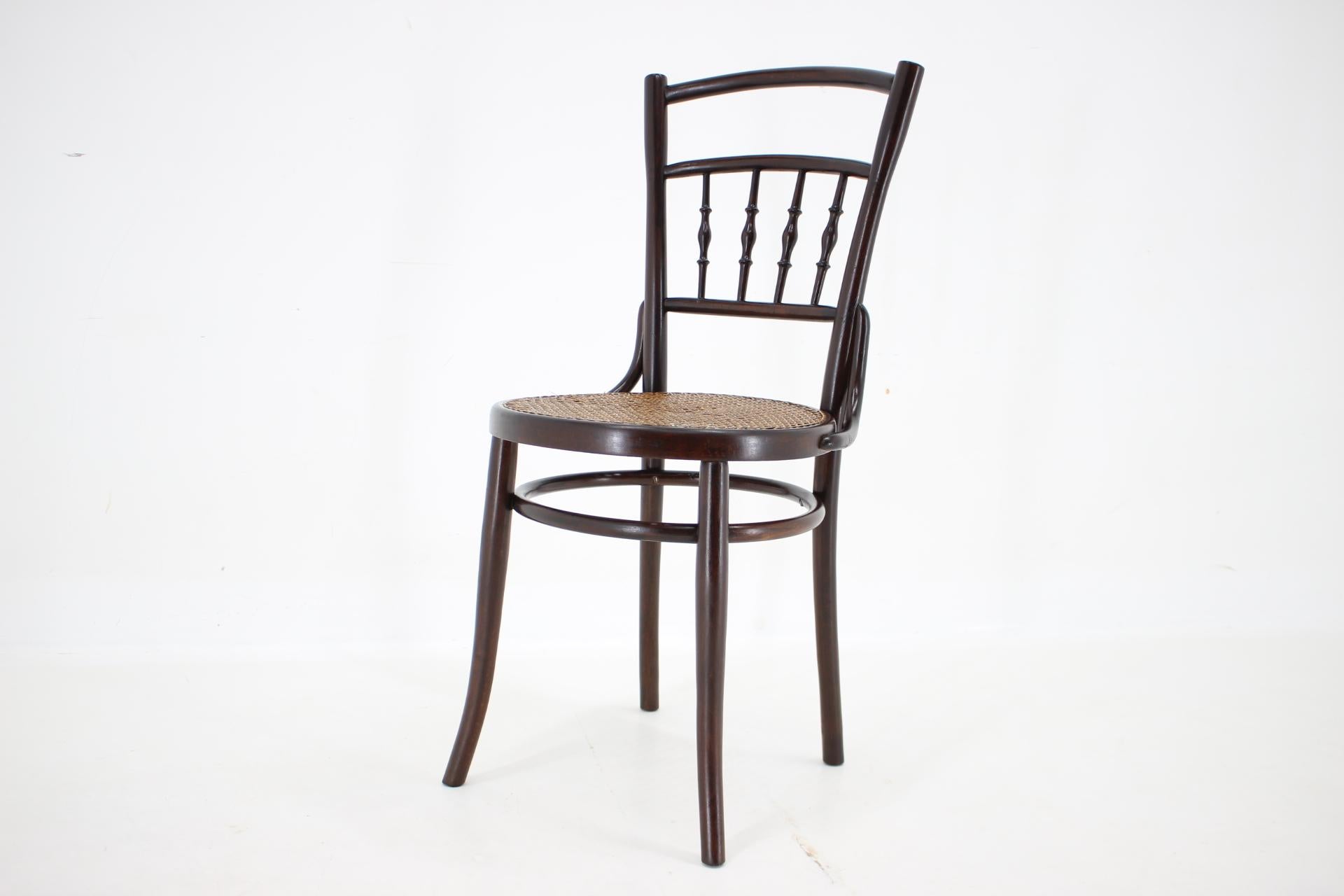 1930s Bentwood beech Chair with Pedig Seat, Austria For Sale 1