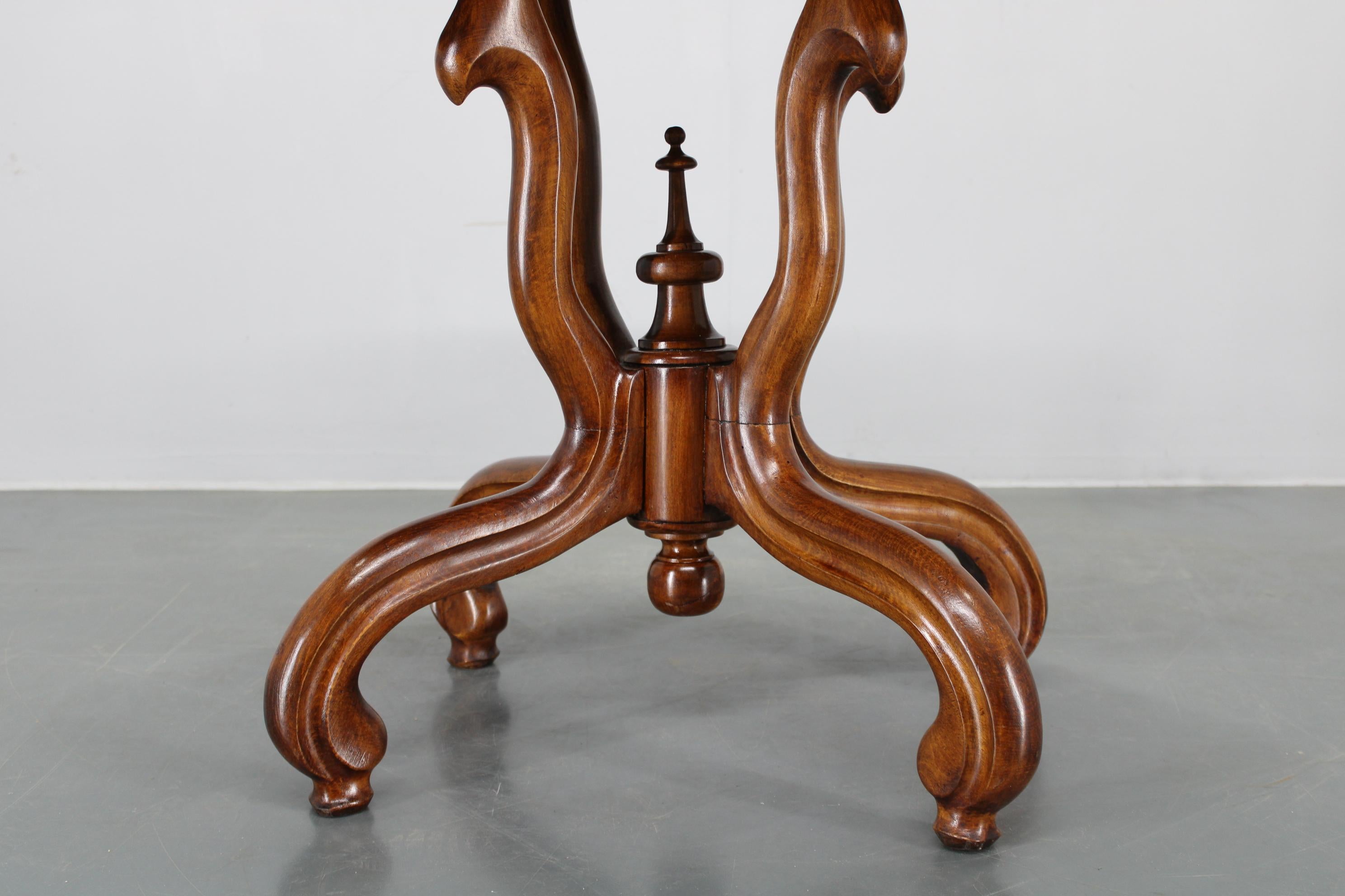 1930s Bentwood Table with Walnut Top Finish, Czechoslovakia For Sale 5