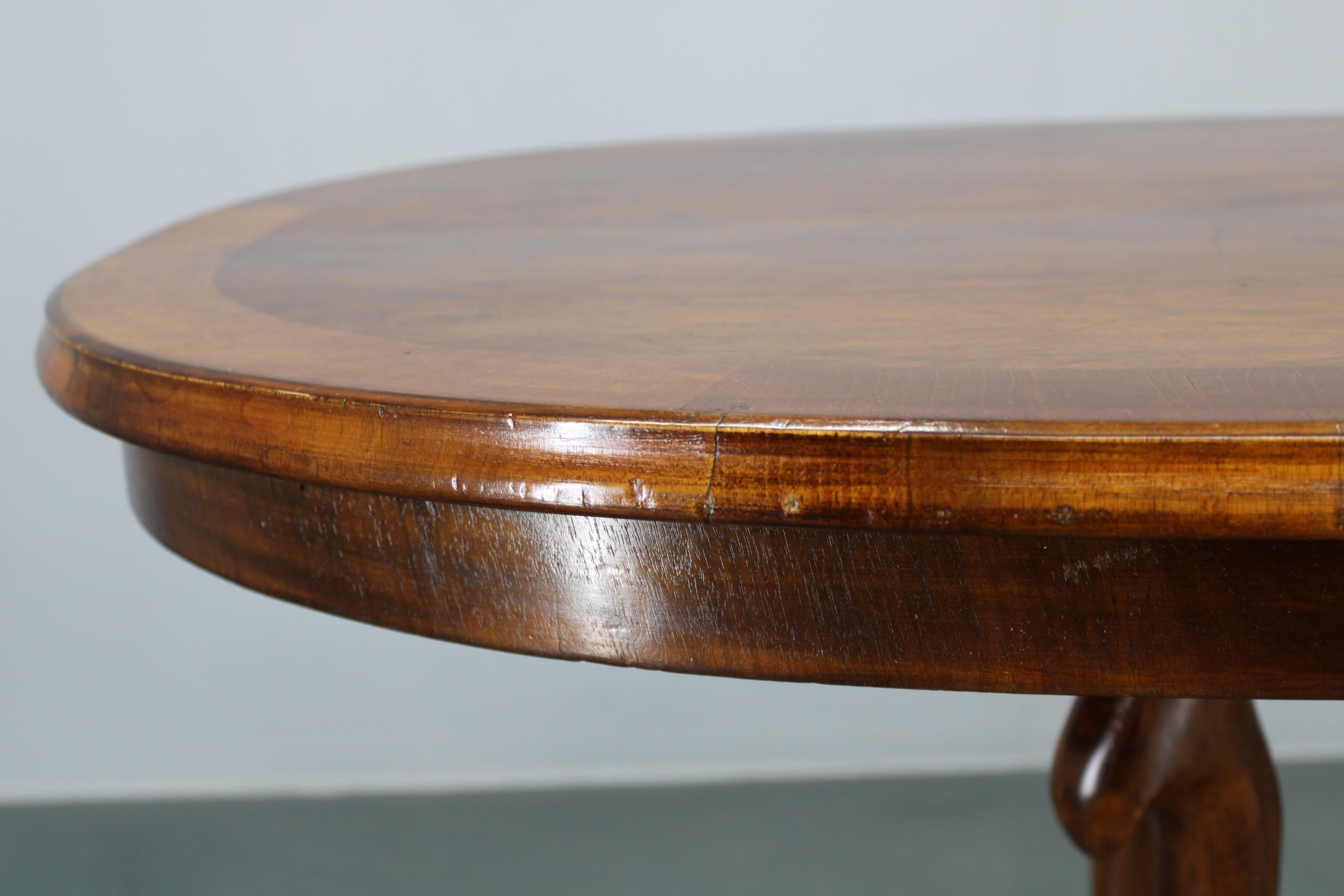 1930s Bentwood Table with Walnut Top Finish, Czechoslovakia For Sale 6