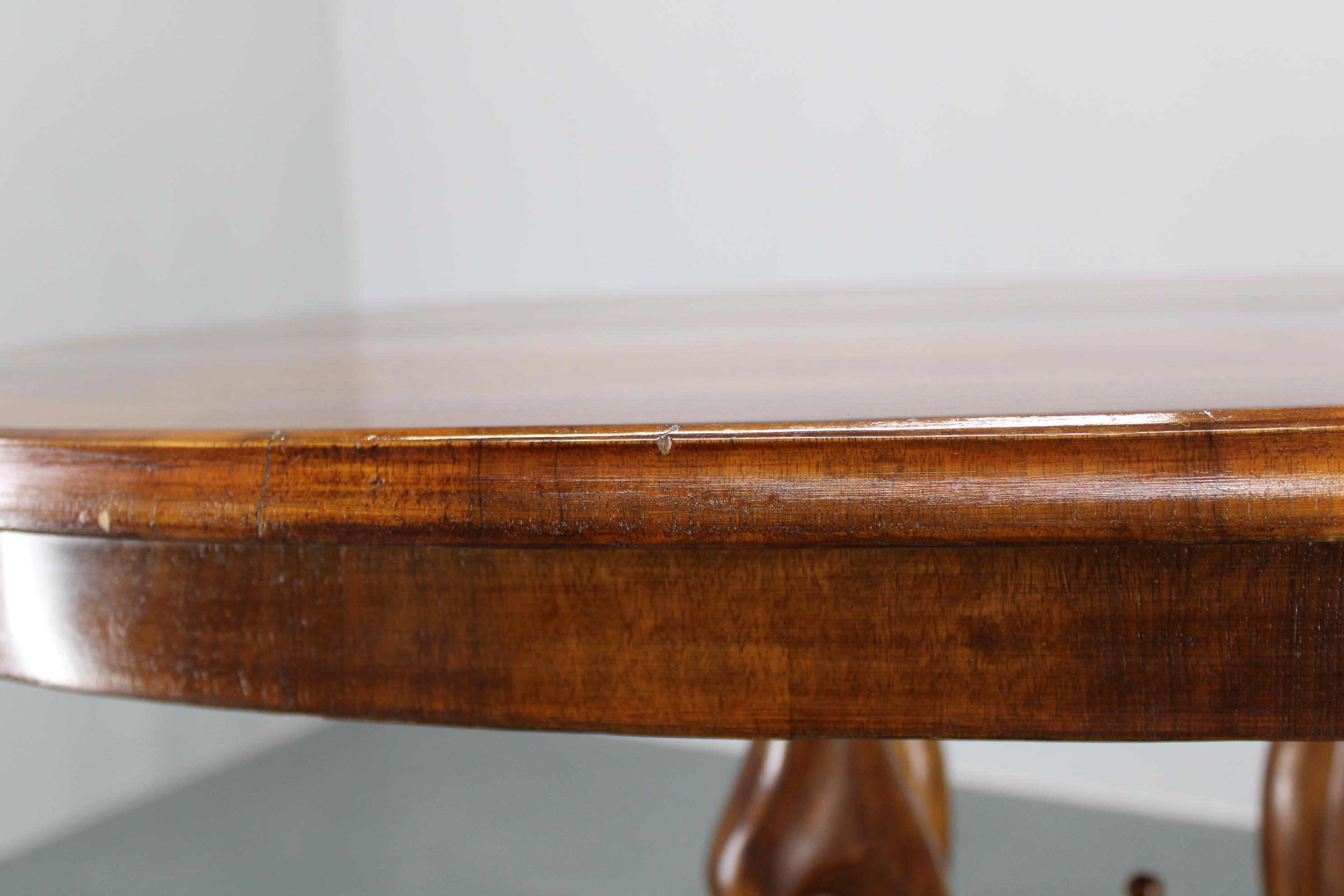 1930s Bentwood Table with Walnut Top Finish, Czechoslovakia For Sale 7
