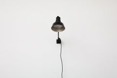 1930s Bernard-Albin Gras Attributed Wall Task Lamp, Black Enameled Metal