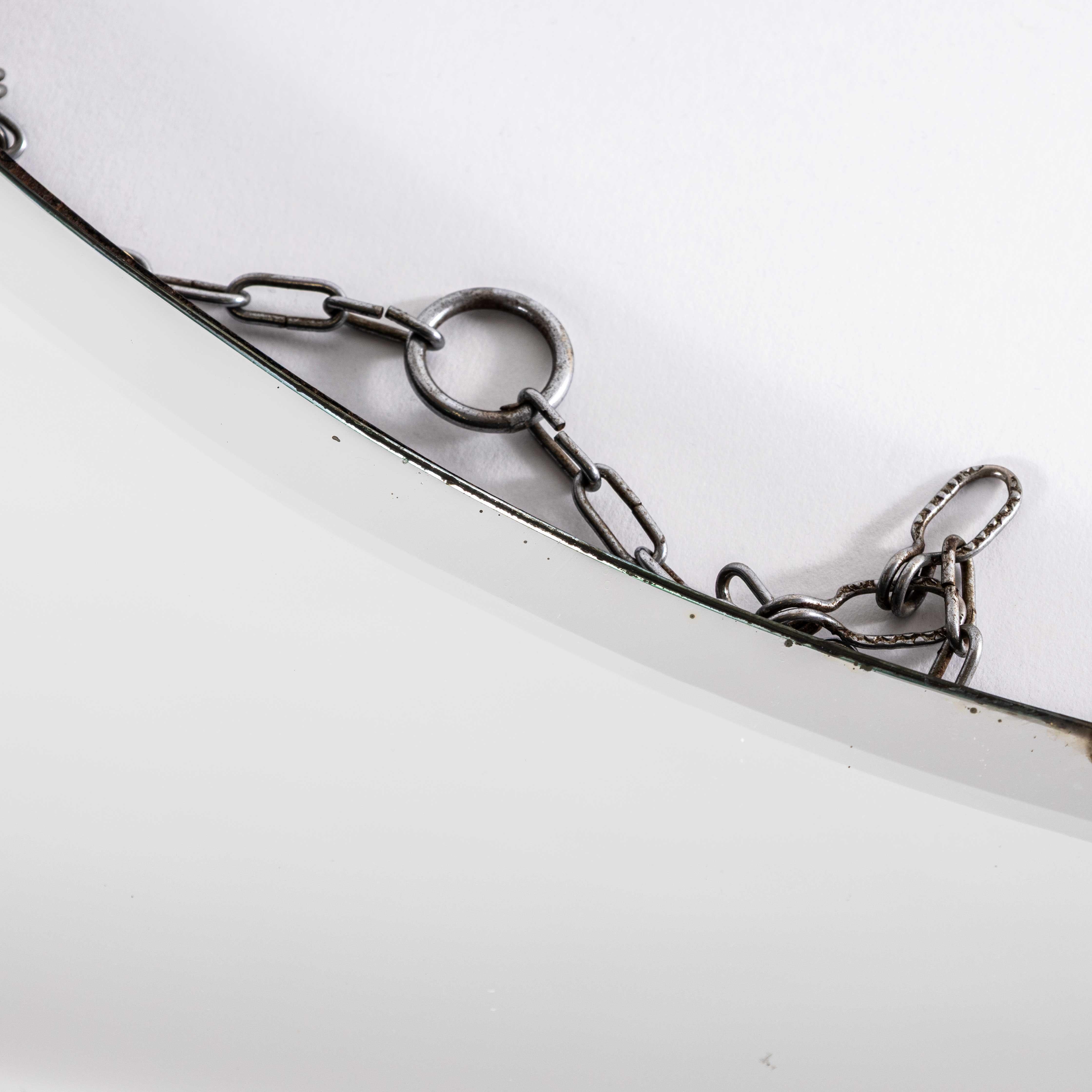 1930's Bevelled Edge Shaped Mirror In Good Condition For Sale In Hook, Hampshire