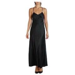 1930S Bias Cut Silk Charmeuse Couture Detailed Slip