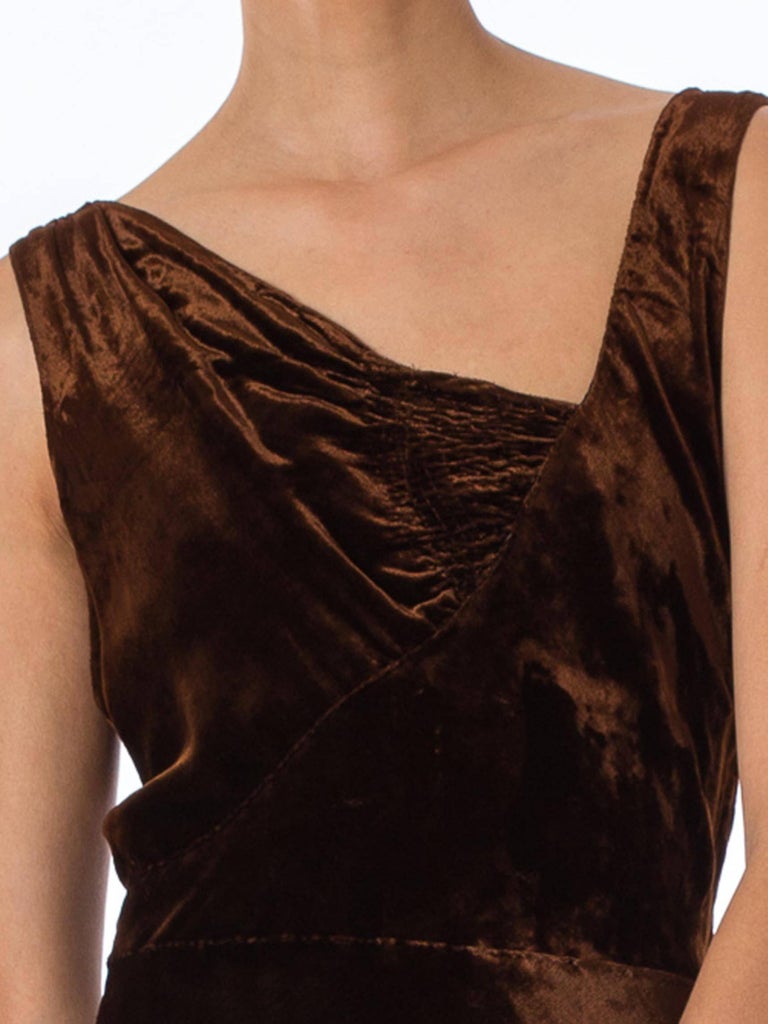 1930s Bias Cut Silk Velvet Gown For Sale at 1stDibs | 1930s velvet gown