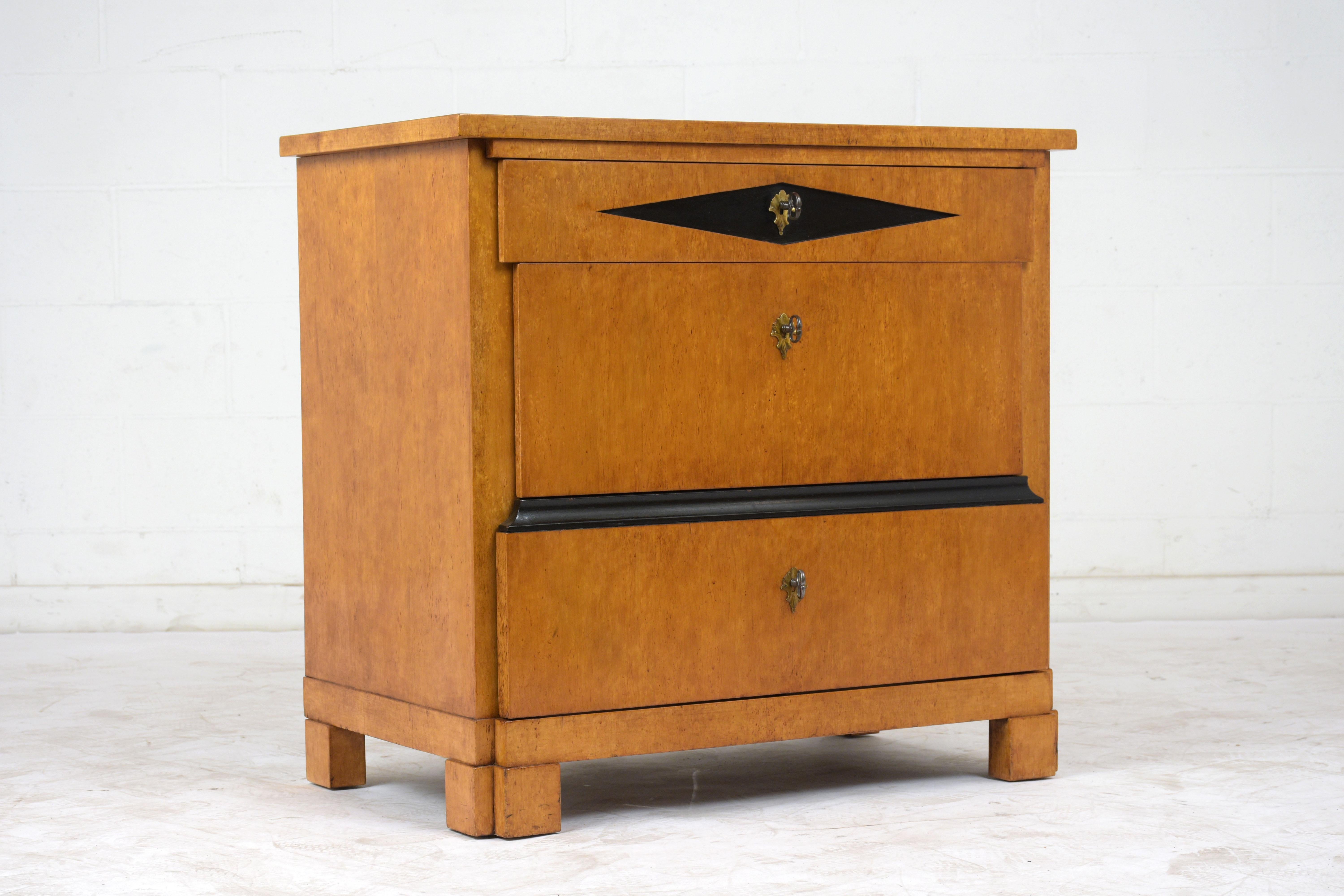 Carved 1930s Biedermeier Chest of Drawers