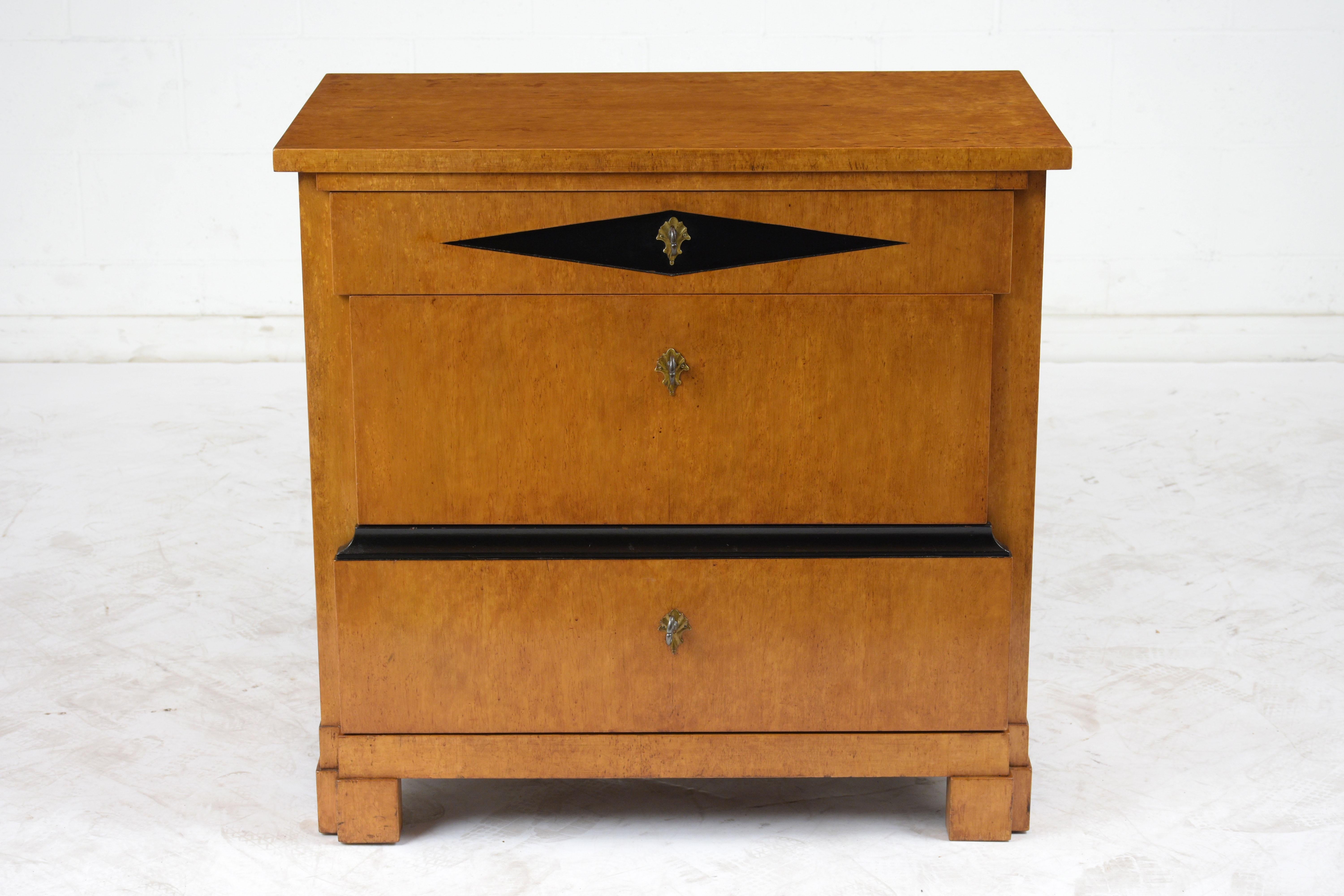 Brass 1930s Biedermeier Chest of Drawers