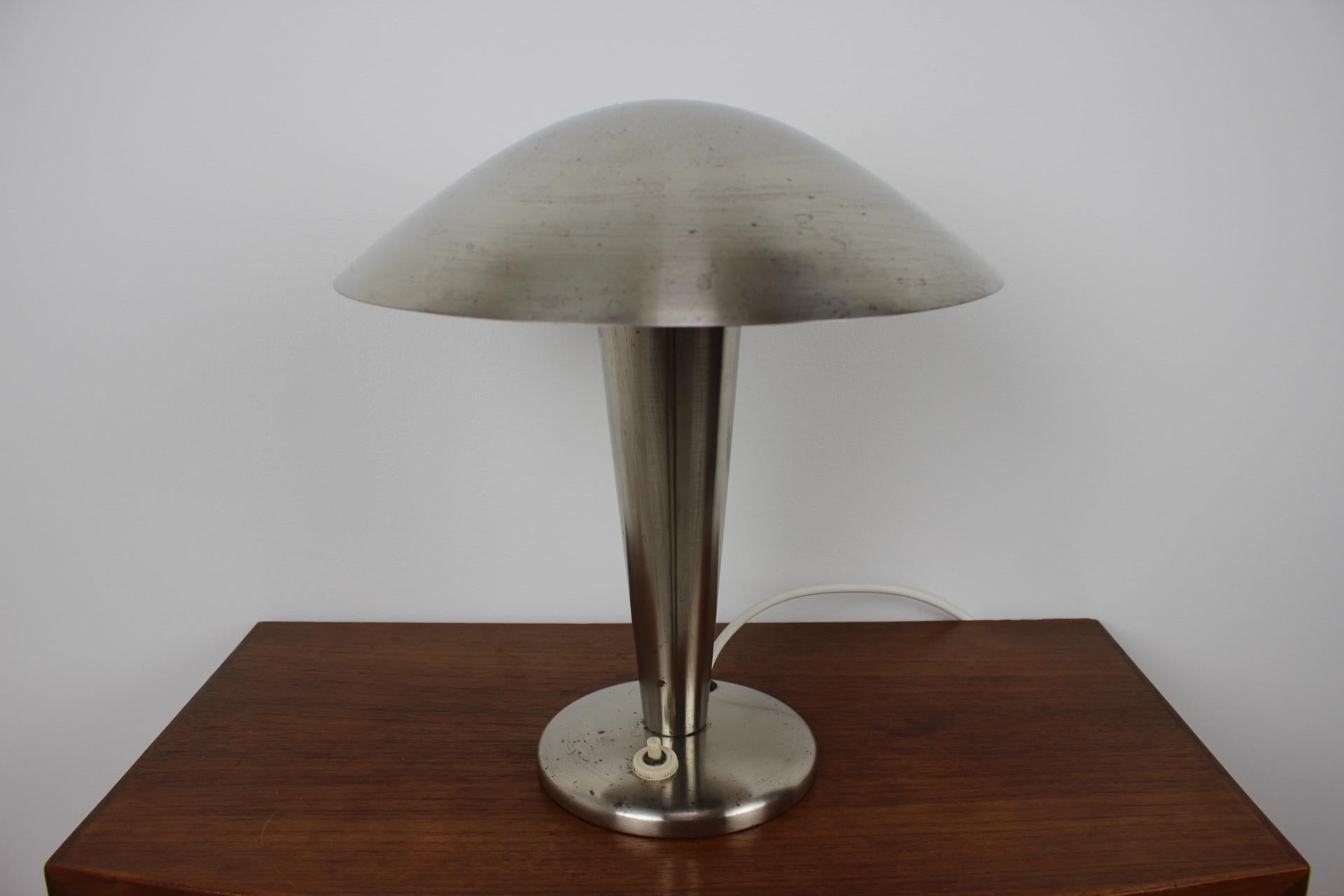 Mid-Century Modern 1930s Big Bauhaus Brass Table Lamp