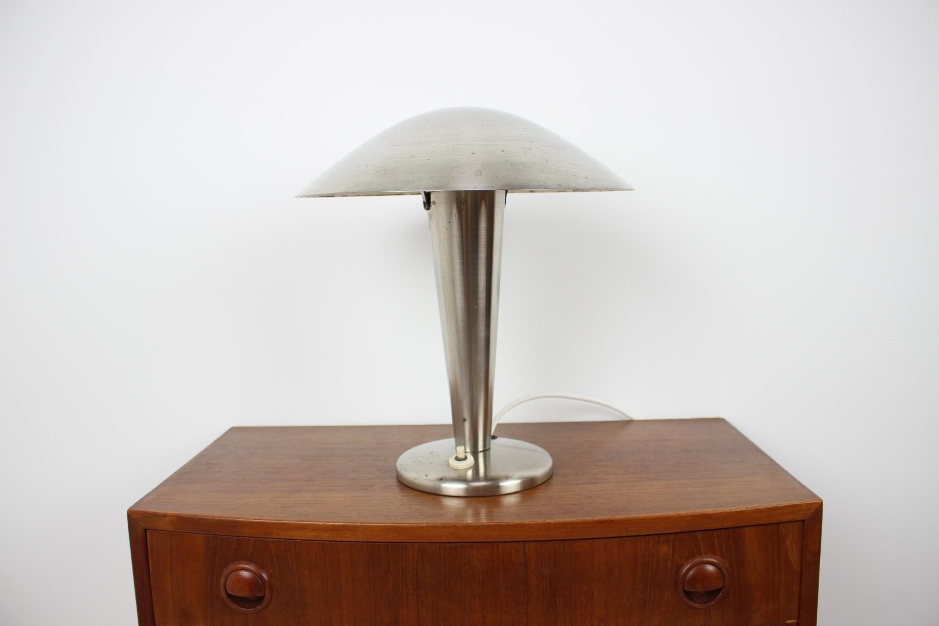 1930s Big Bauhaus Brass Table Lamp 1