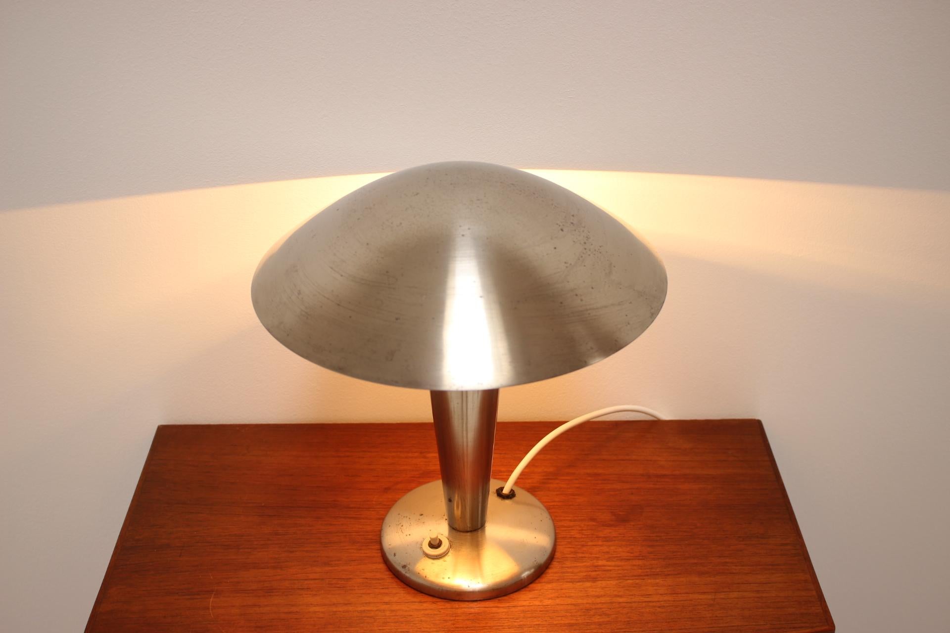 1930s Big Bauhaus Brass Table Lamp 3