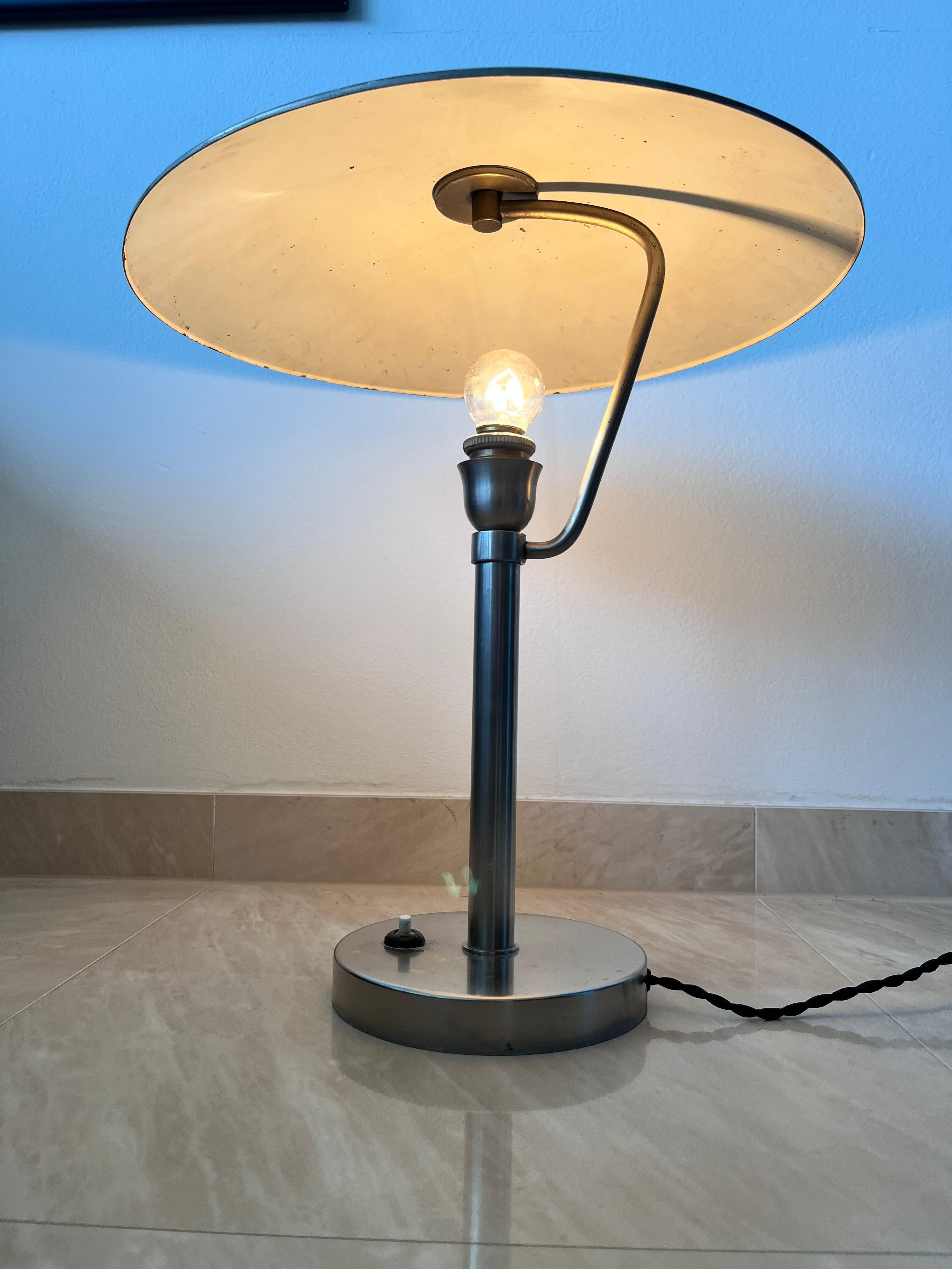 1930s BIG Bauhaus chrome Table Lamp, Czechoslovakia For Sale 3