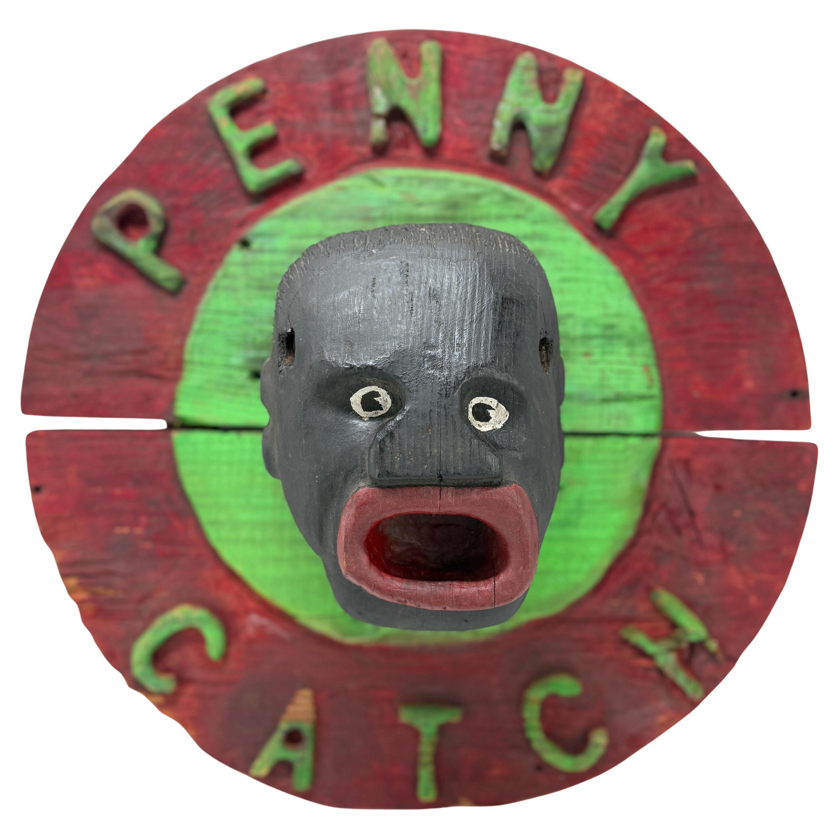 A very rare and highly unusual American Folk Art Carnival game circa 1930 / 1940. The piece measures 23.5