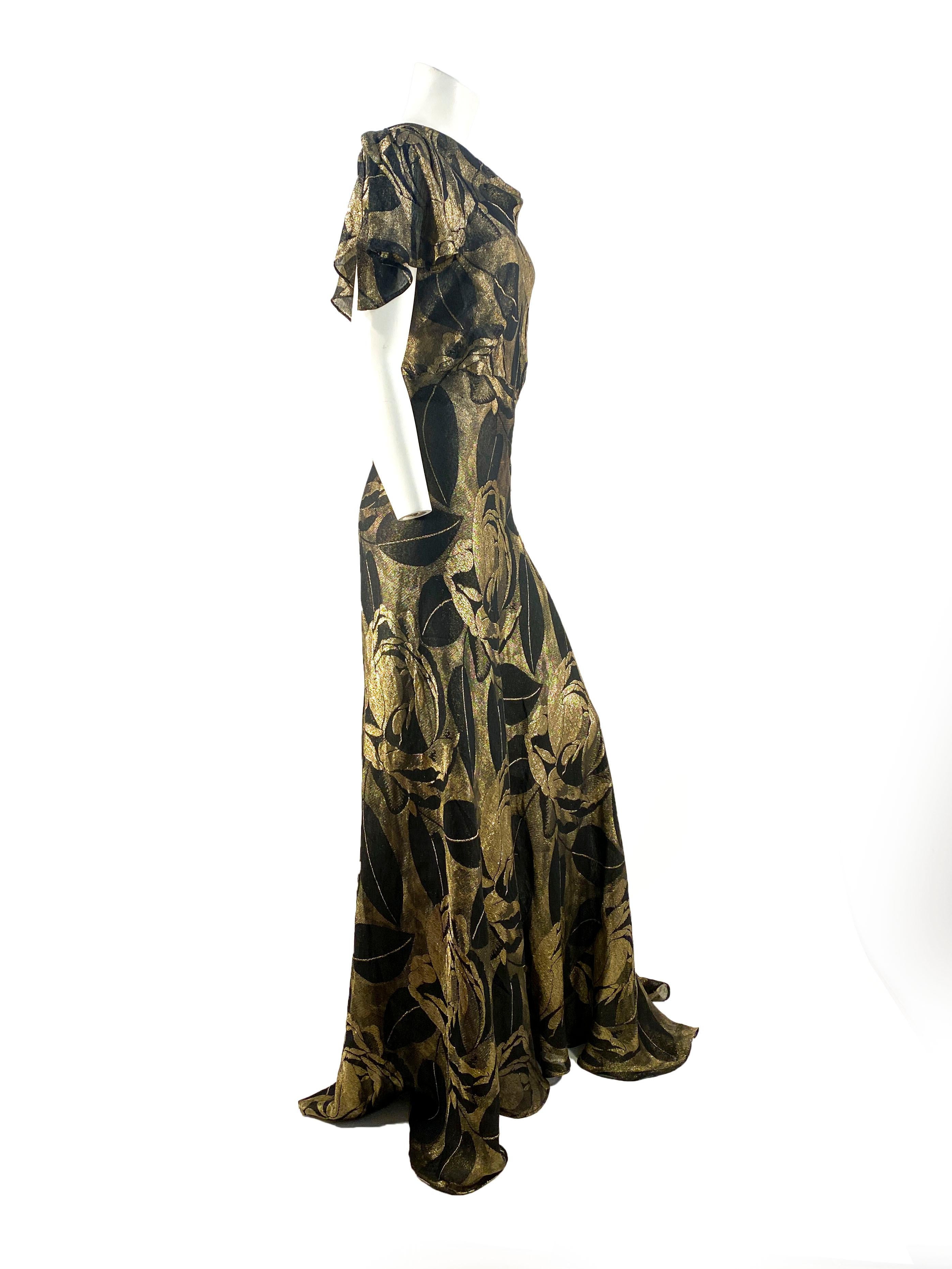 black and gold gown