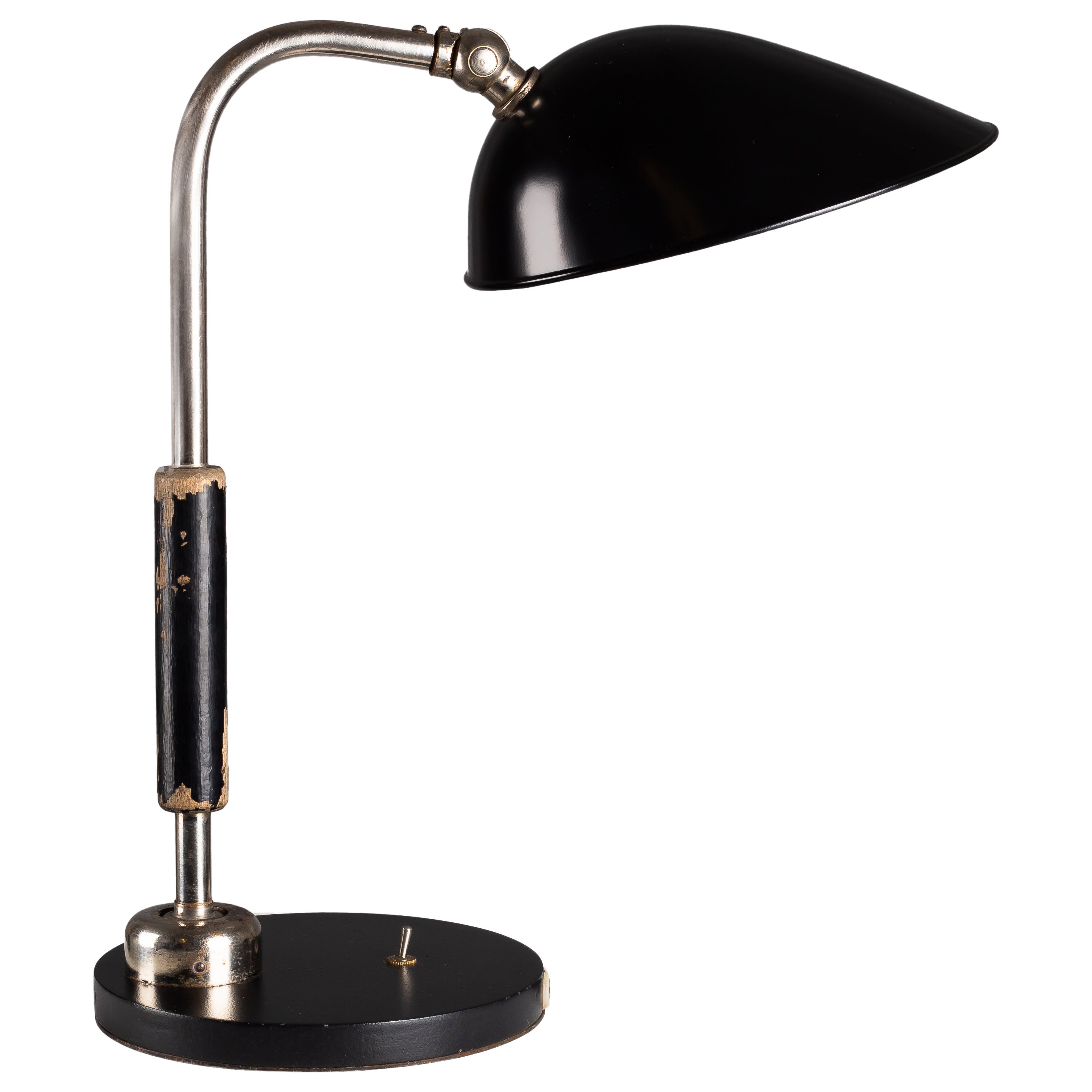 1930s Black Bauhaus Articulating Desk Lamp For Sale