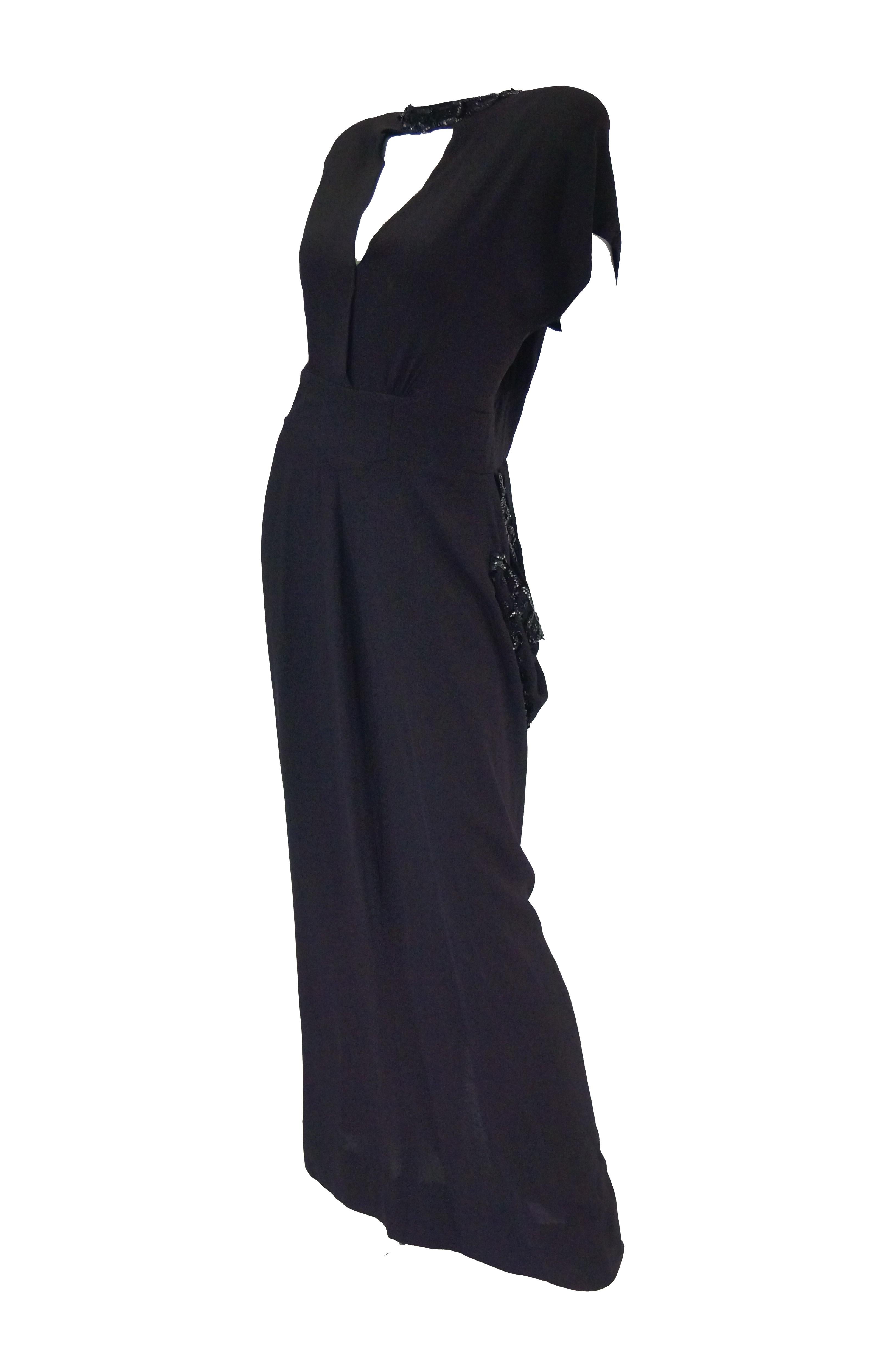 black crepe silk dress