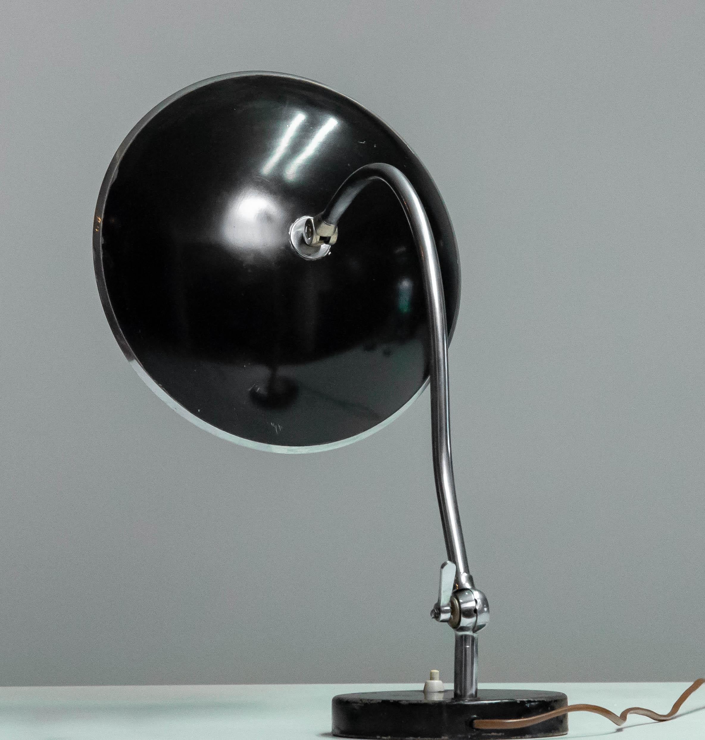 1930s Black Desk / Table Lamp by Boréns Model 528 Simular to Svenskt Tenn 8528 For Sale 4