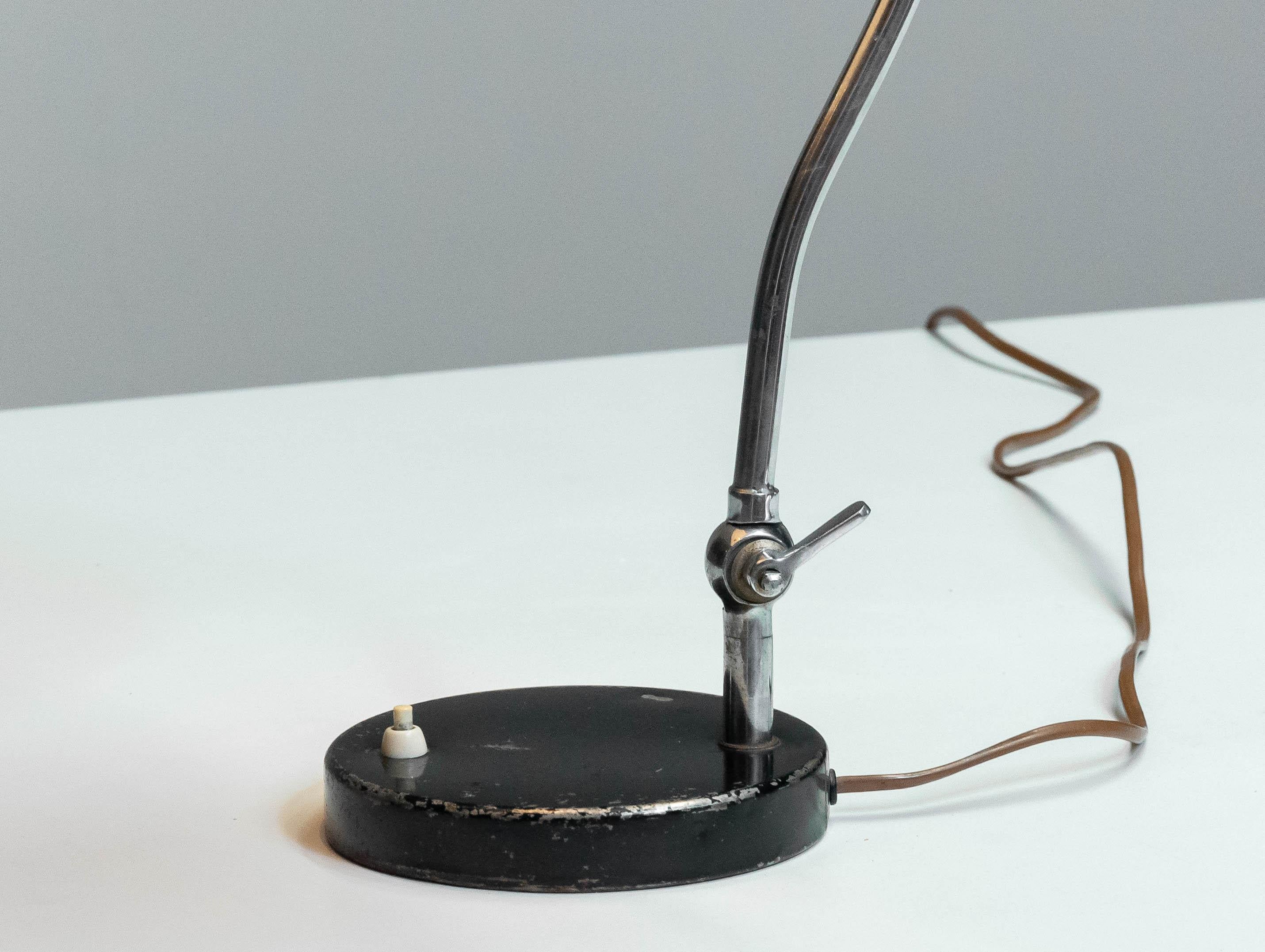 1930s Black Desk / Table Lamp by Boréns Model 528 Simular to Svenskt Tenn 8528 For Sale 1