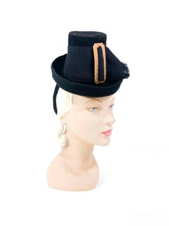 1930s Black Felt Toy Pilgrim Hat