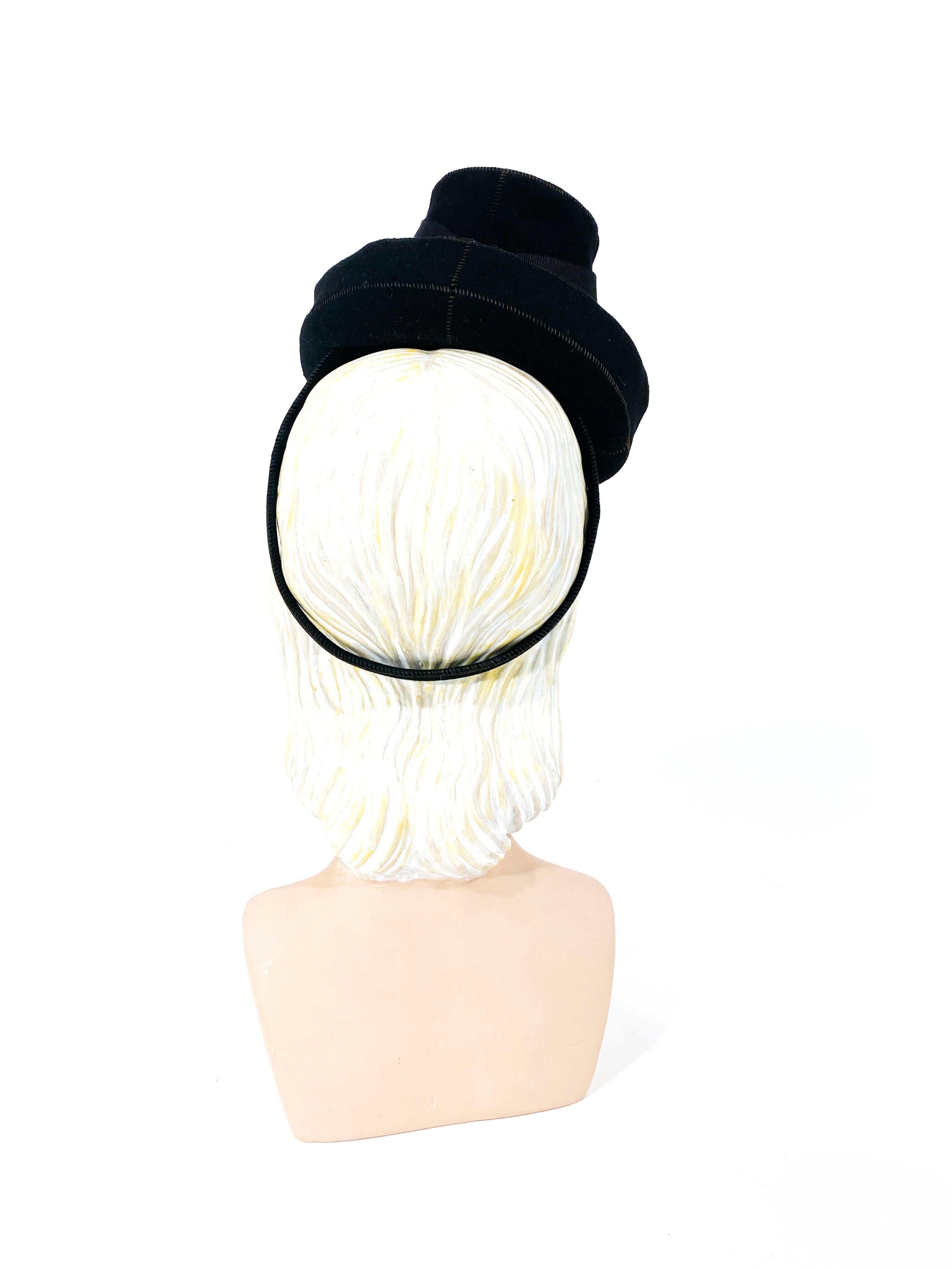 Sombrero de peregrino de juguete de fieltro negro de los años 30  Negro en venta
