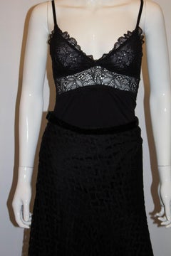 1930s Black Flared Evening Skirt