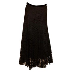 1930s Black Flared Evening Skirt