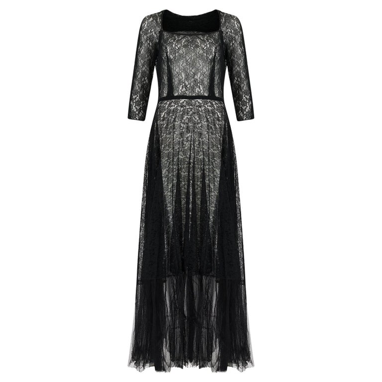 chinese dress ladies Vintage 1930s Sheer Silk Maxi Dress main image 0