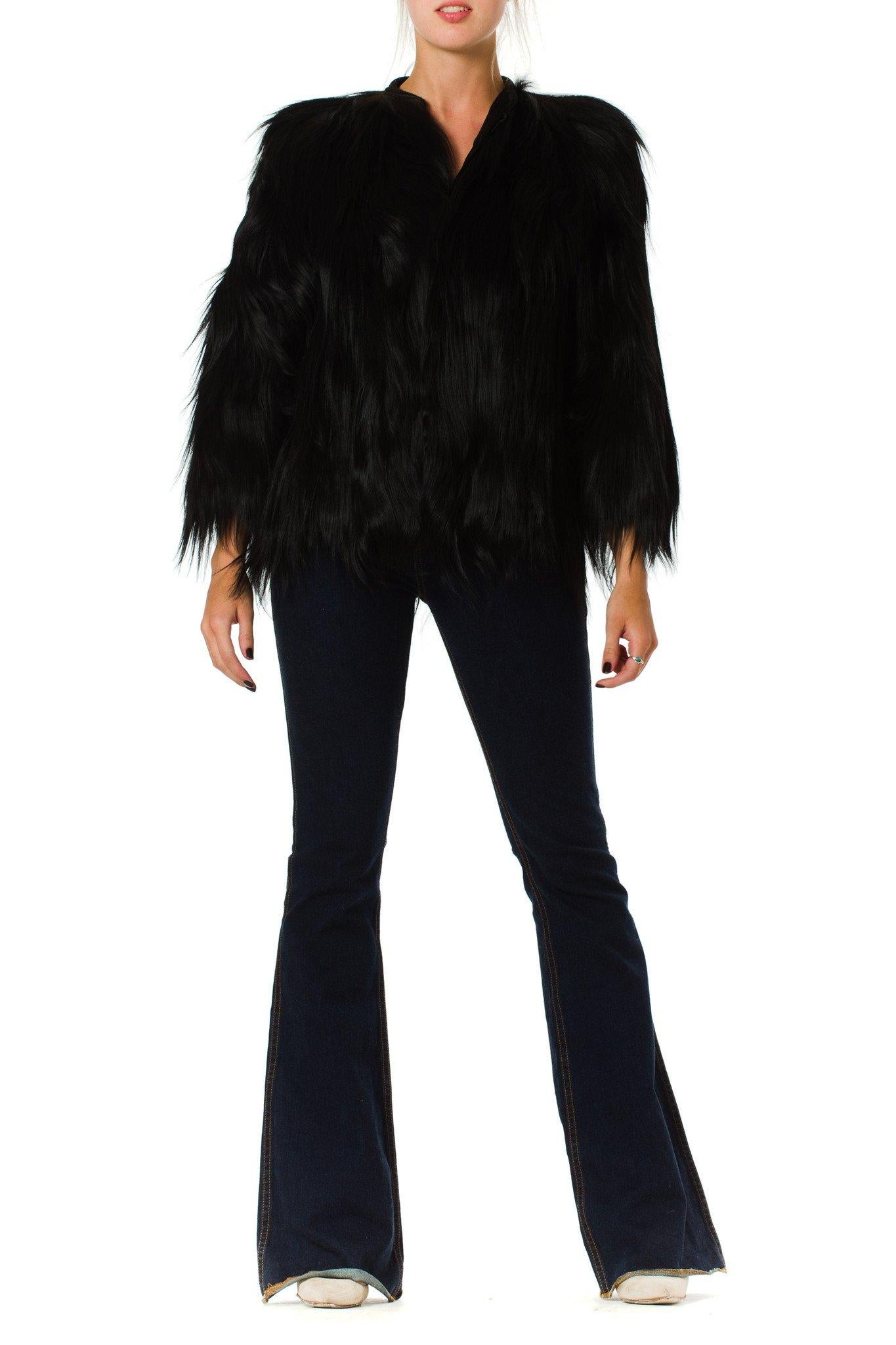 Women's 1930S Black Fur Jacket For Sale