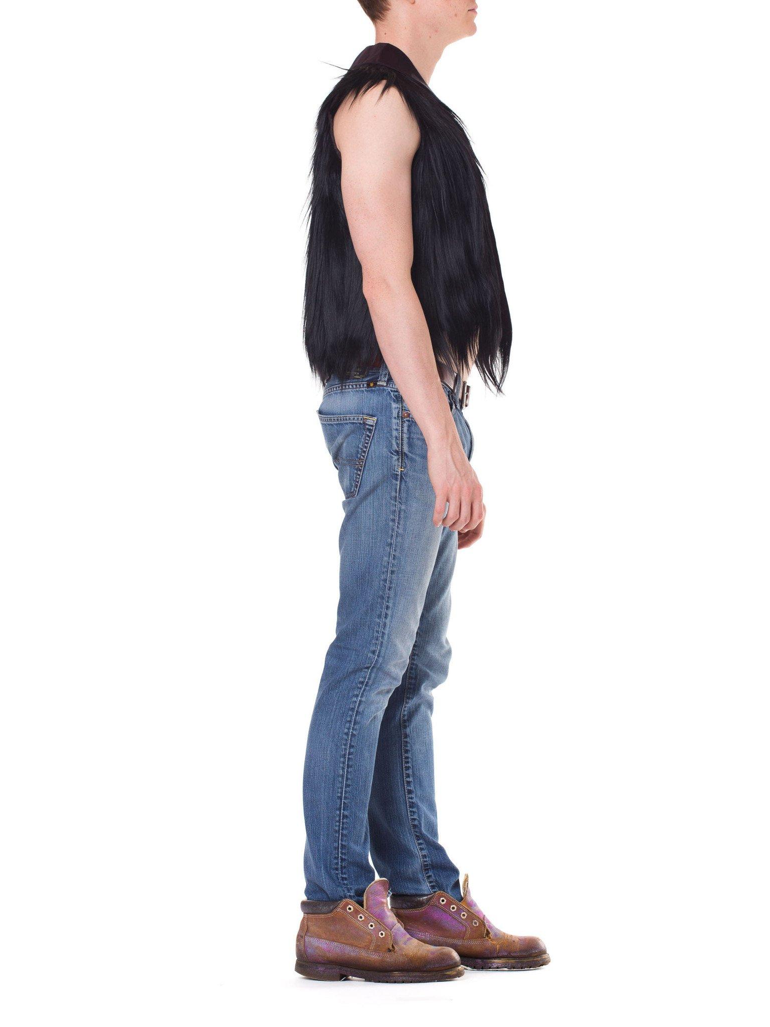 1930S Black Fur Vest For Sale 2