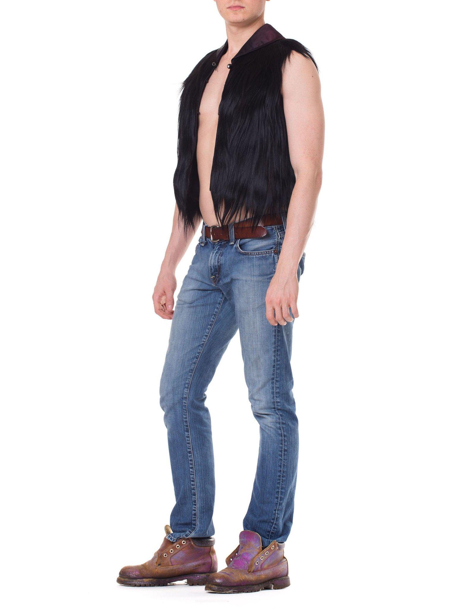 1930S Black Fur Vest For Sale 3