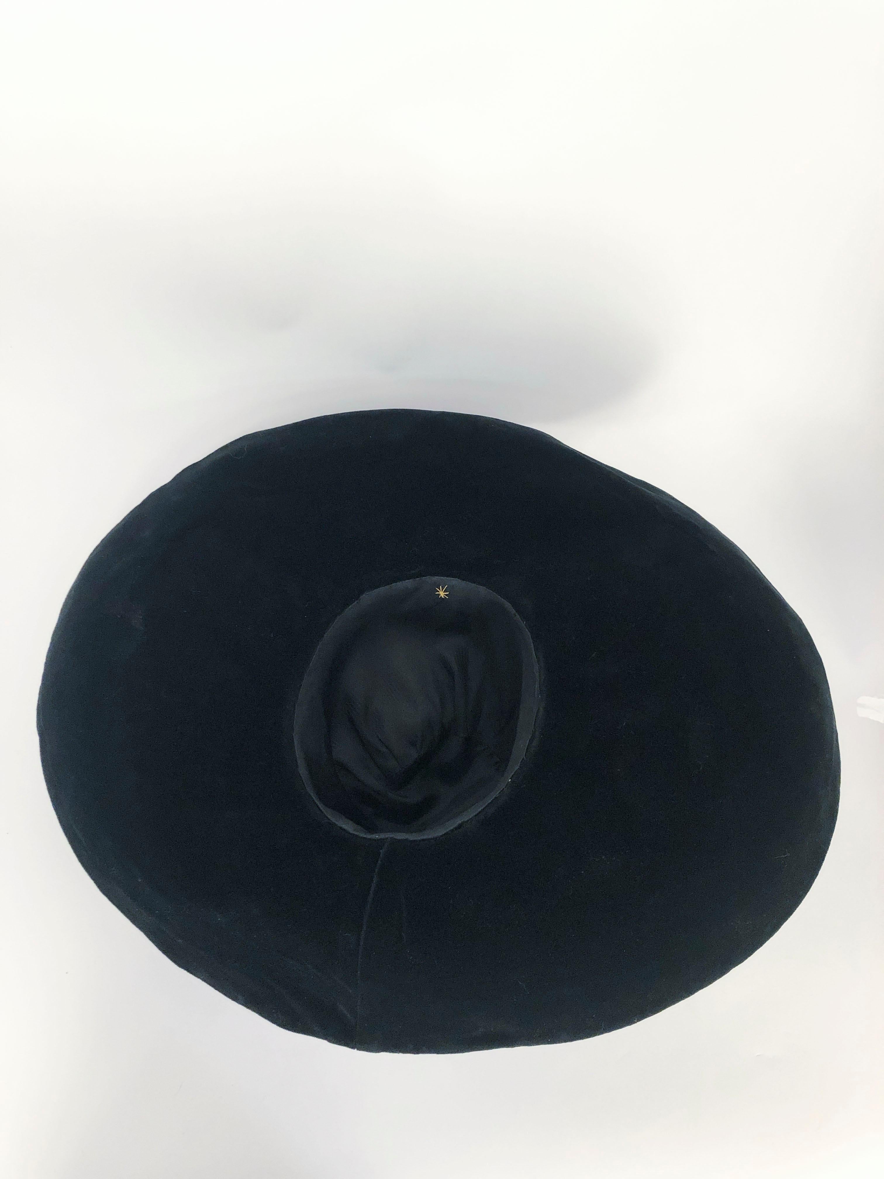 1930s Black High Design Picture Hat For Sale 1
