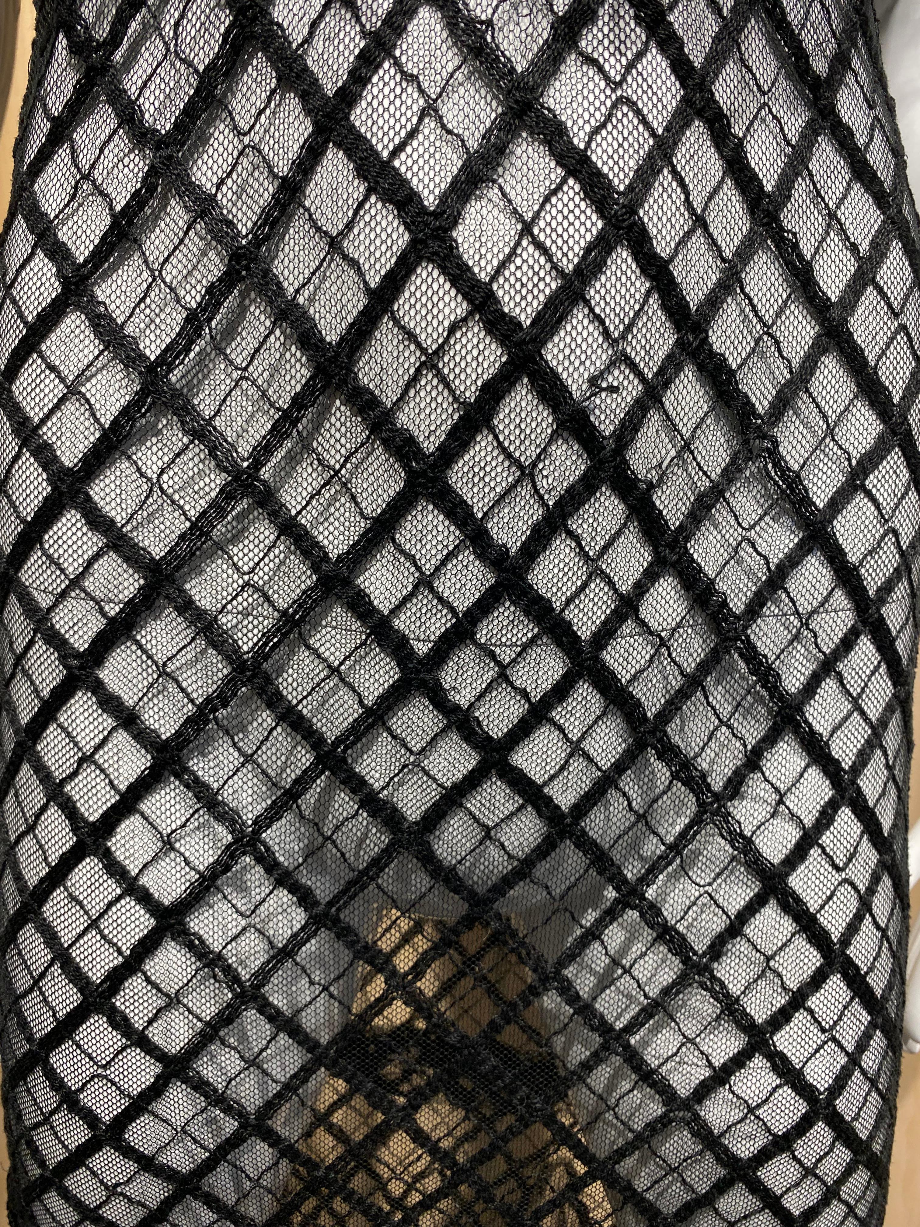Women's 1930s Black Lace Dress with capelet